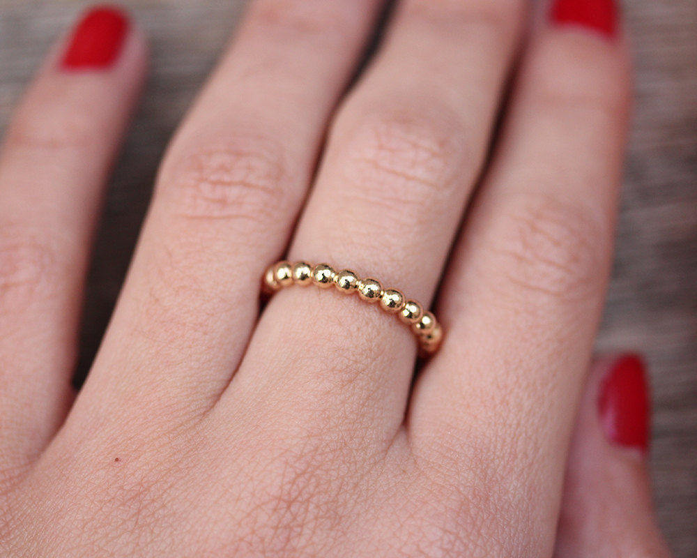 Gold Bubbles Wedding Band - sillyshinydiamonds