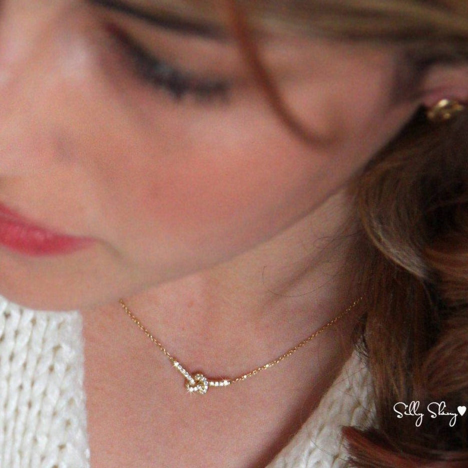Forget Me Knot Diamond Necklace - sillyshinydiamonds