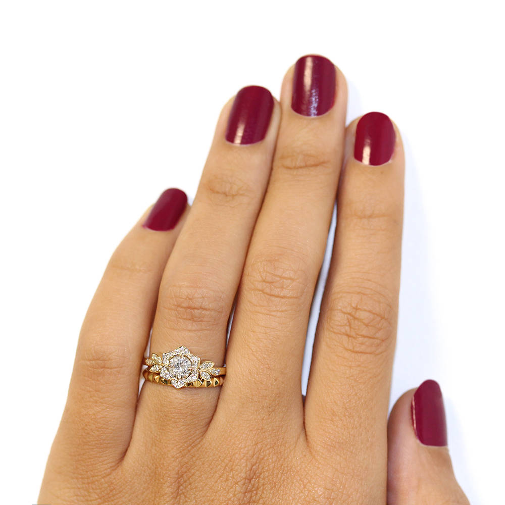 Gold Pyramid Ring - sillyshinydiamonds