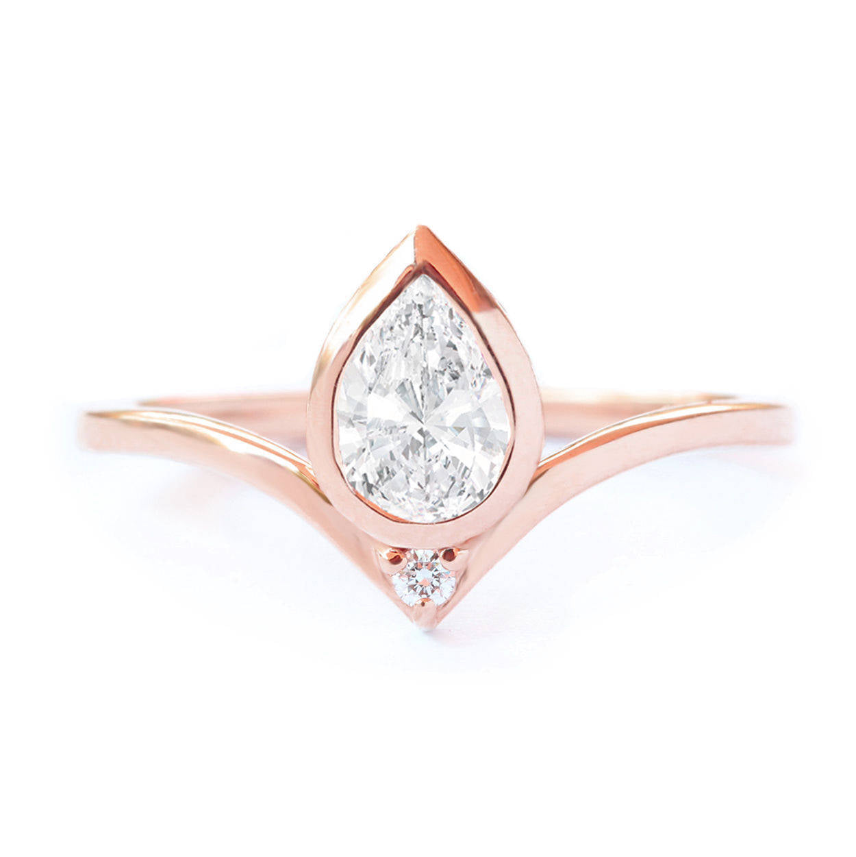 Bindi & Hermes Pear diamond engagement rings set - sillyshinydiamonds