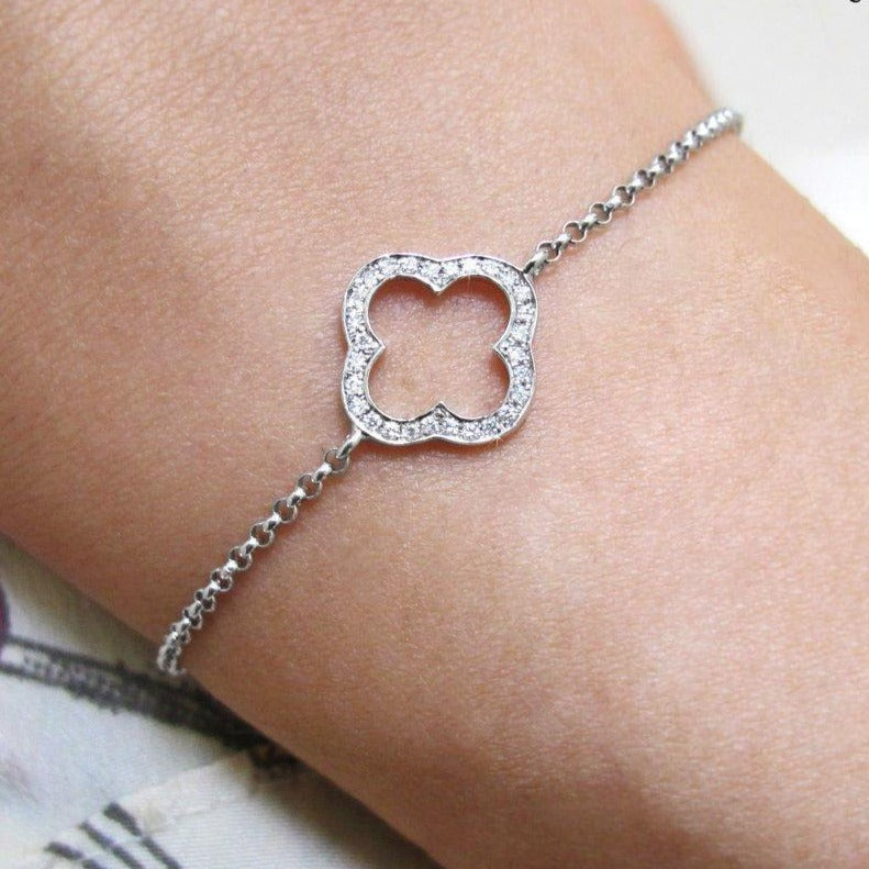 Clover Diamond Bracelet - sillyshinydiamonds