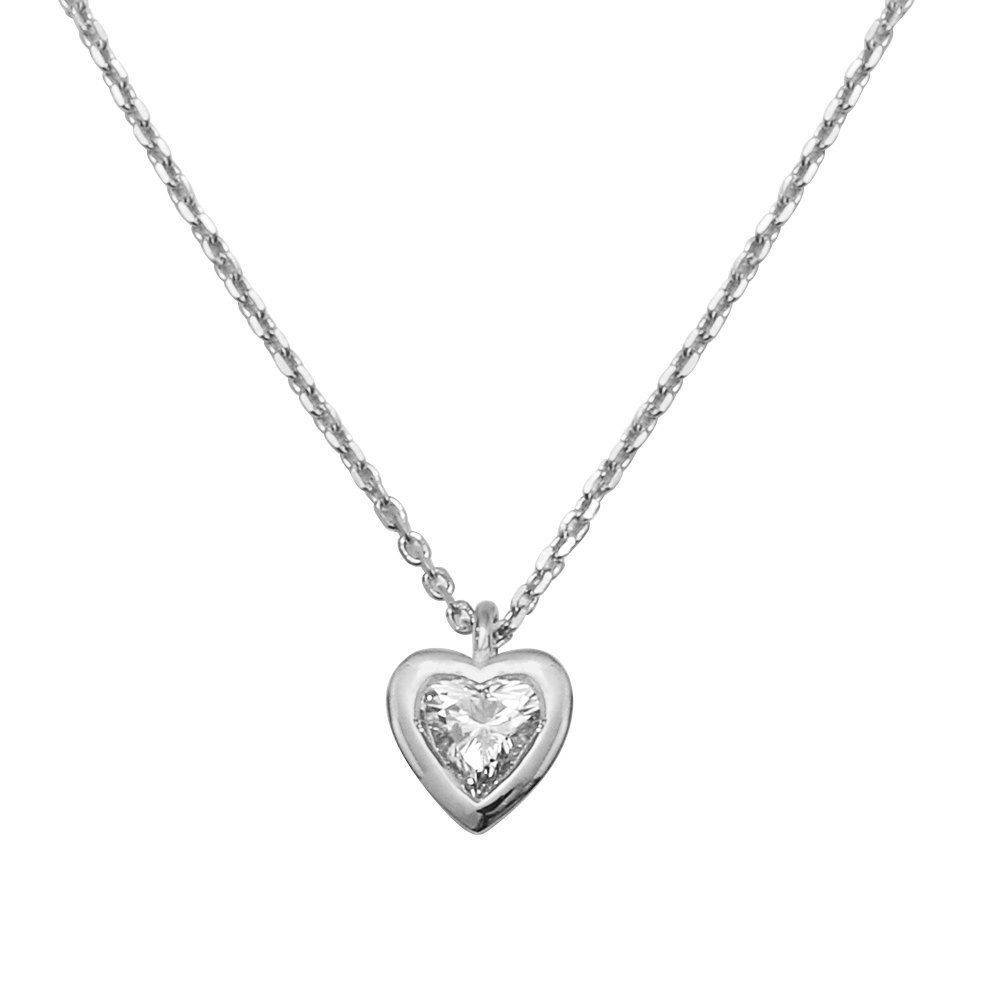 Heart Diamond Pendant Necklace - sillyshinydiamonds