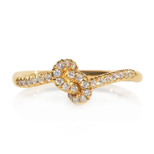 Forget Me Knot Diamond Ring - sillyshinydiamonds