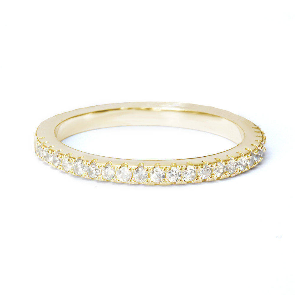 Half Eternity Diamond Wedding Band, 2.5mm - sillyshinydiamonds