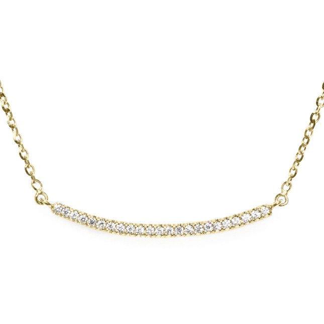 Curve Diamond Bar Necklace - sillyshinydiamonds