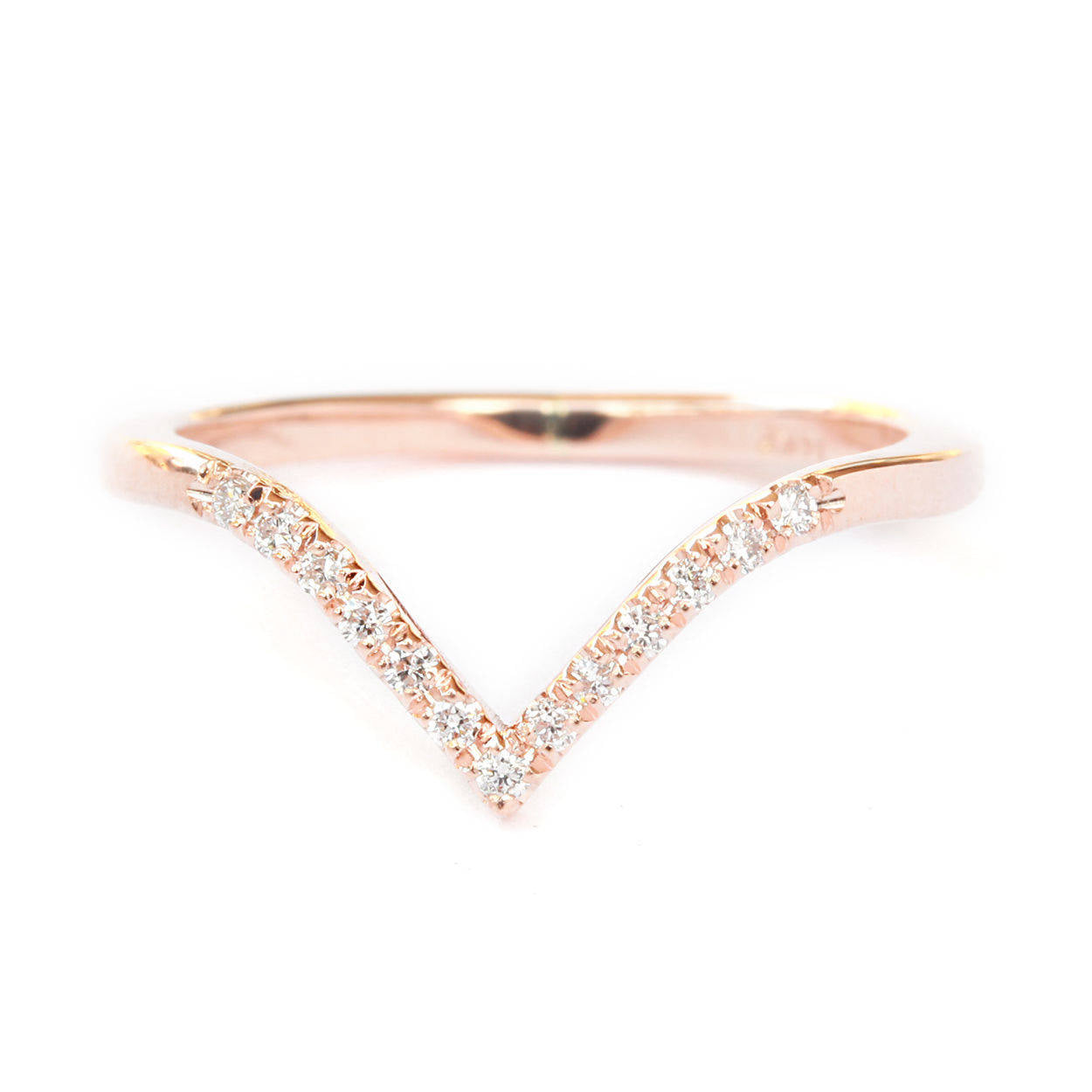 Deep Chevron V Diamond Ring - sillyshinydiamonds