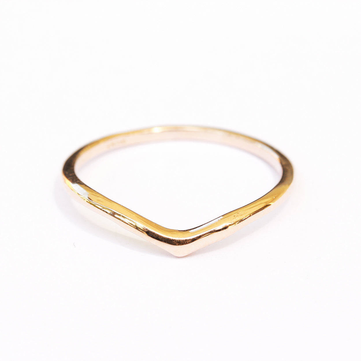 Dainty Gold V Ring - sillyshinydiamonds