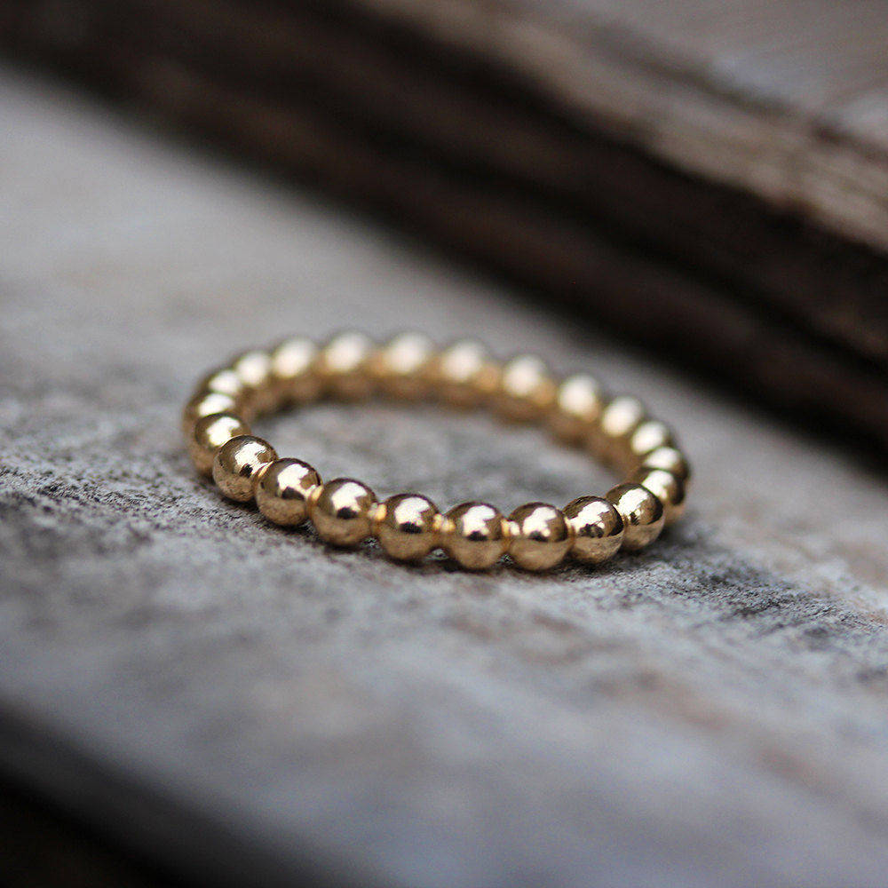 Gold Bubbles Wedding Band - sillyshinydiamonds