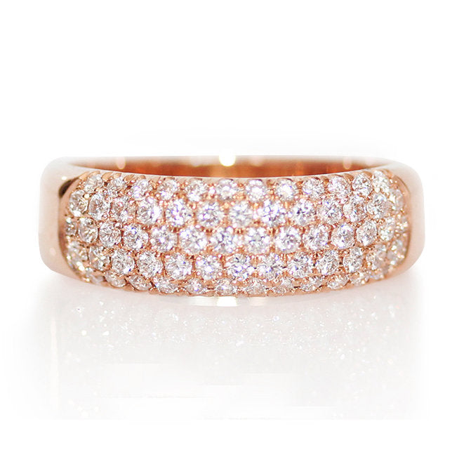 Five Diamond Rows Anniversary Ring - sillyshinydiamonds
