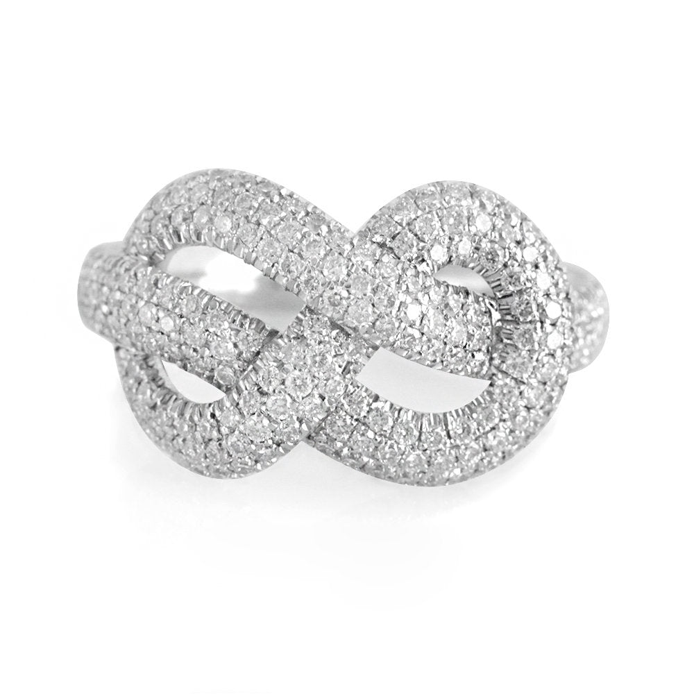Anniversary statement Infinity Knot Diamond Ring,. - sillyshinydiamonds