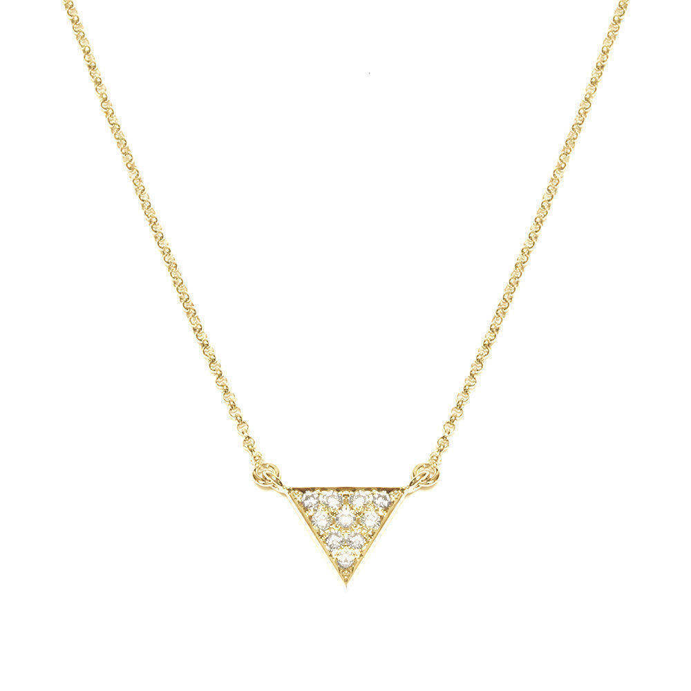 Triangle Diamond Pendant Necklace - sillyshinydiamonds