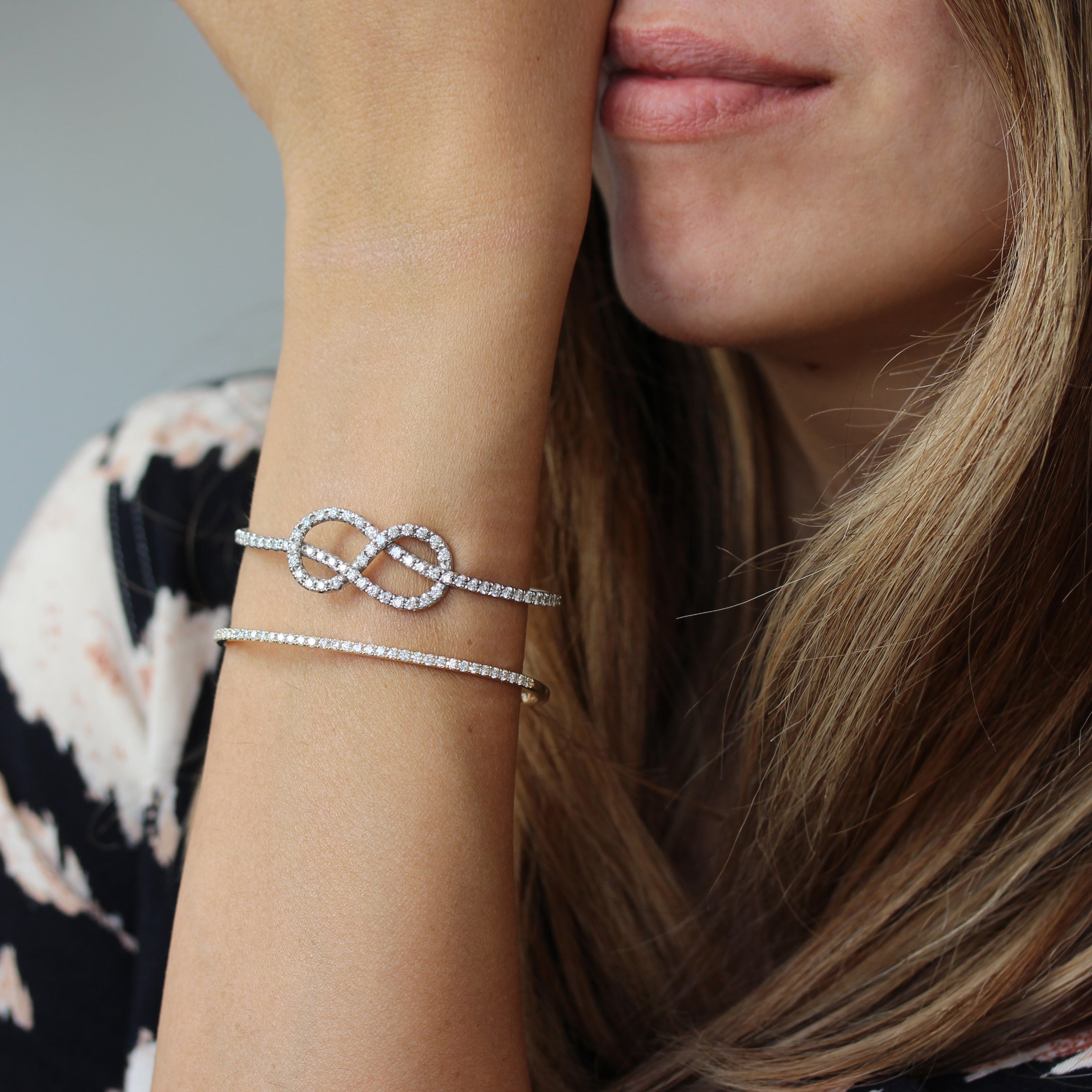 Pave Diamonds Cuff Bangle 1.35ct
