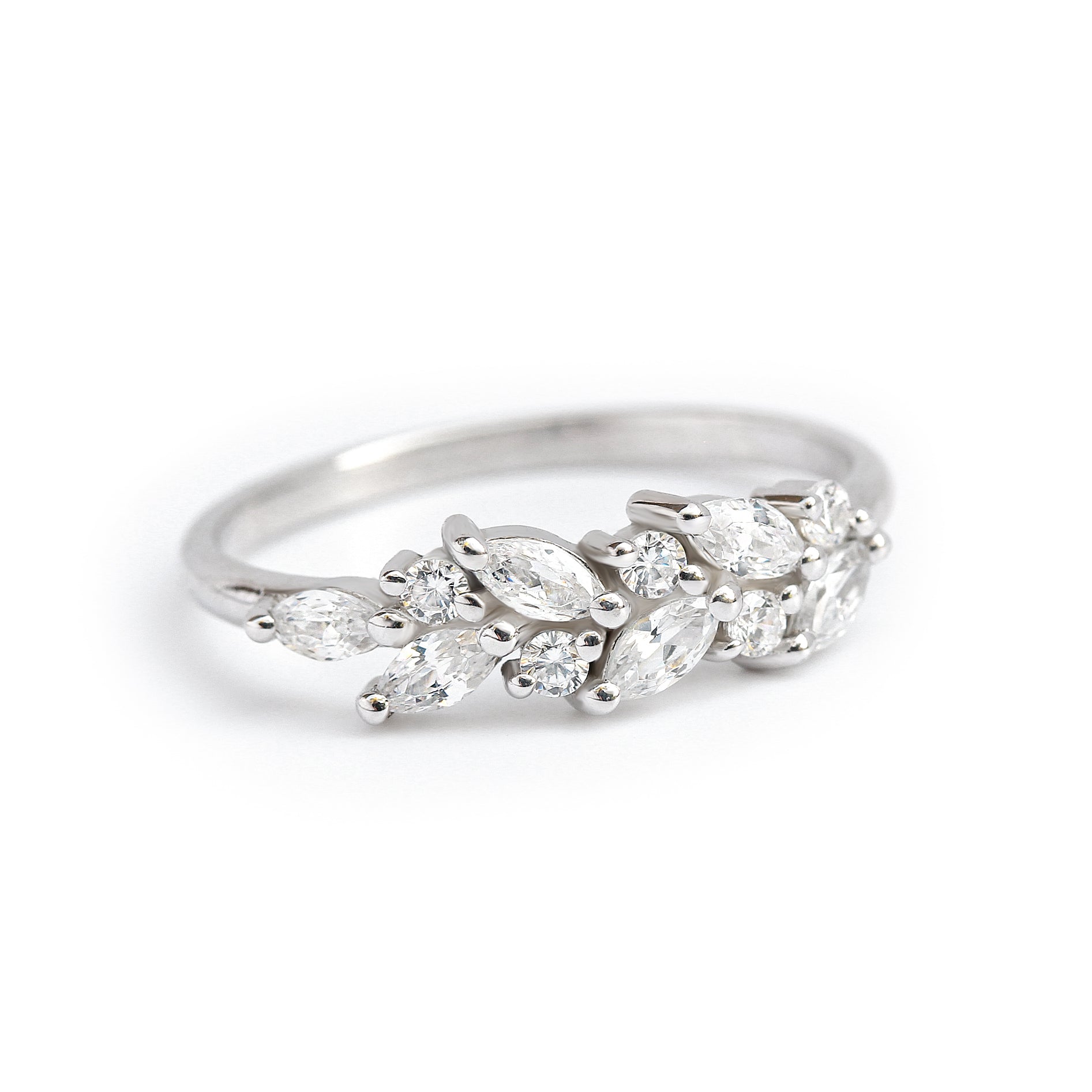 Wheat diamond wedding ring