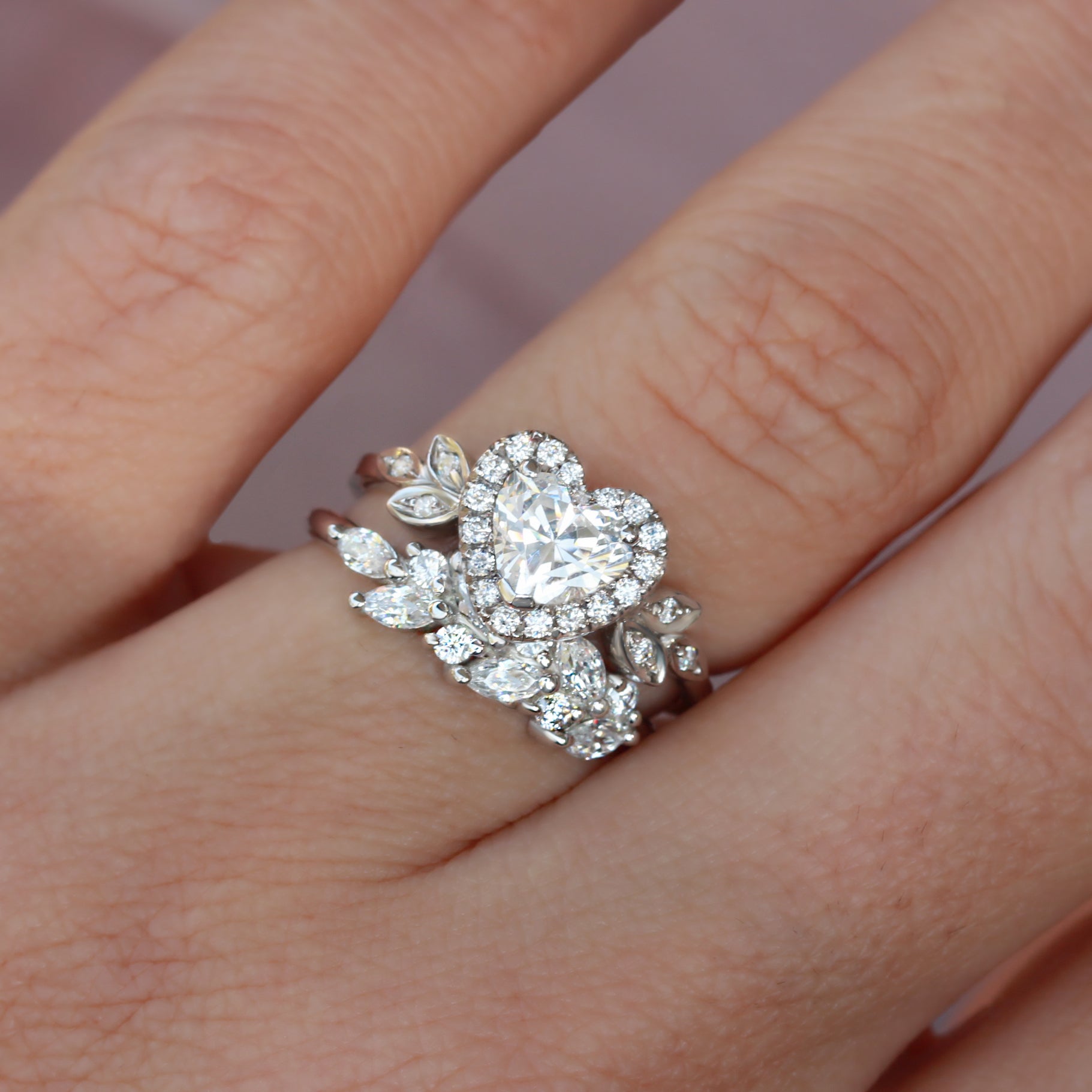 Wheat diamond wedding ring