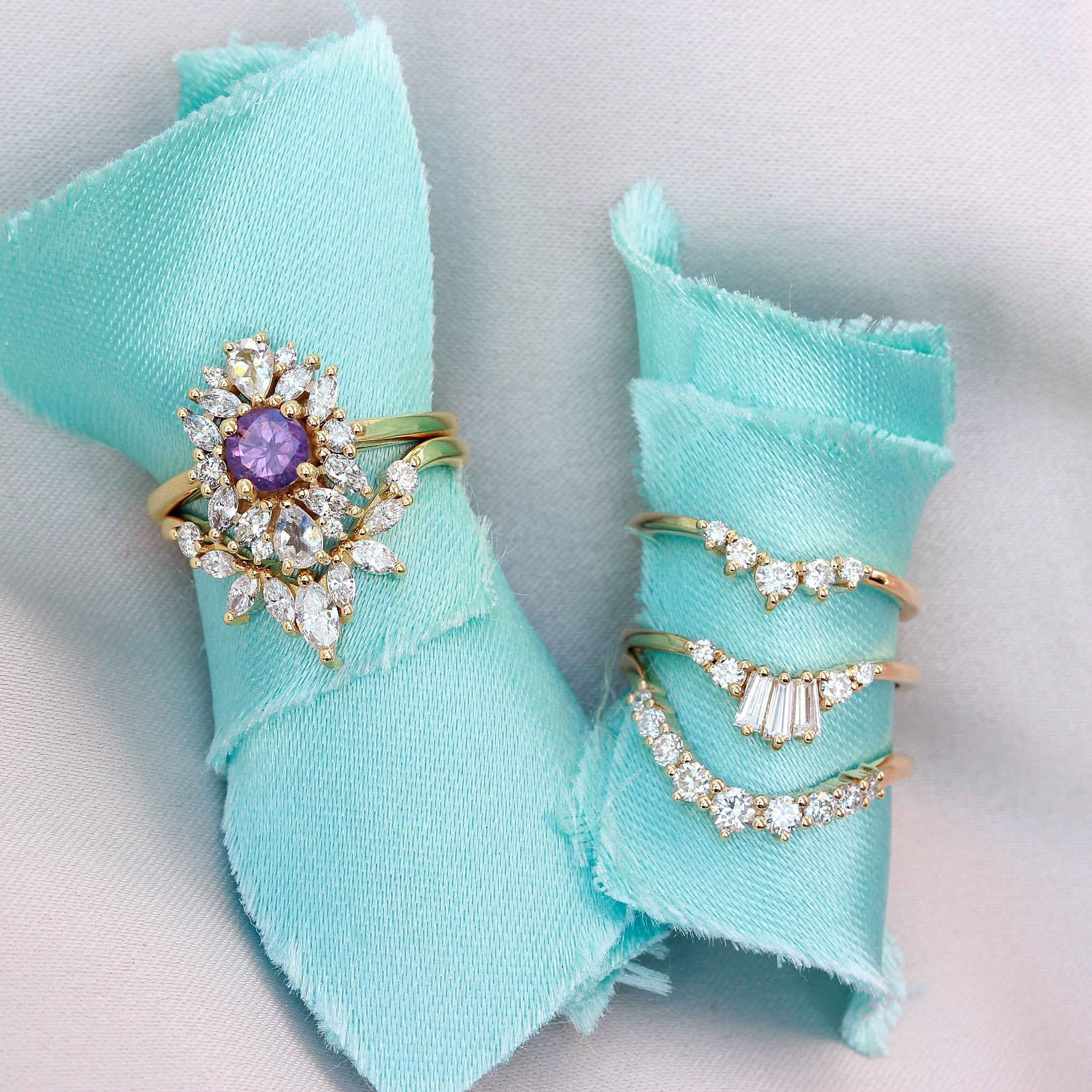 Deep V Chevron Marquise Diamond V ring, Minerva ♥