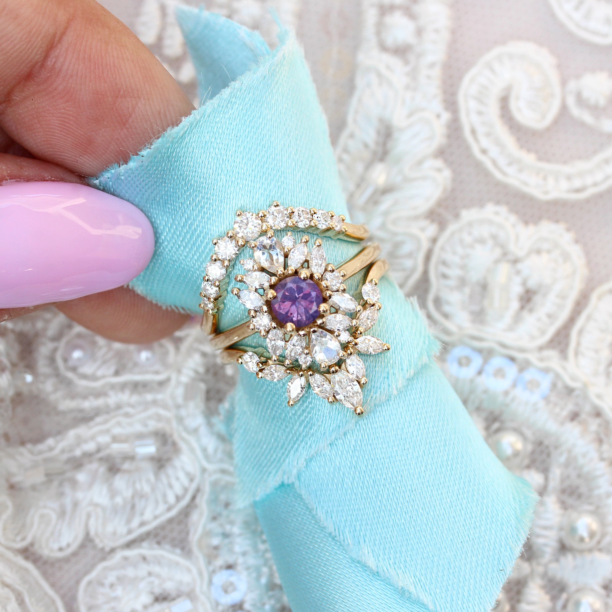 Deep V Chevron Marquise Diamond V ring, Minerva ♥