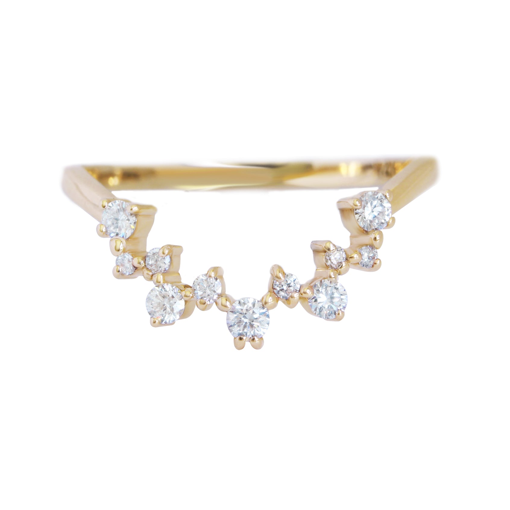 Delicate Diamond Nesting Ring - Viola yellow gold