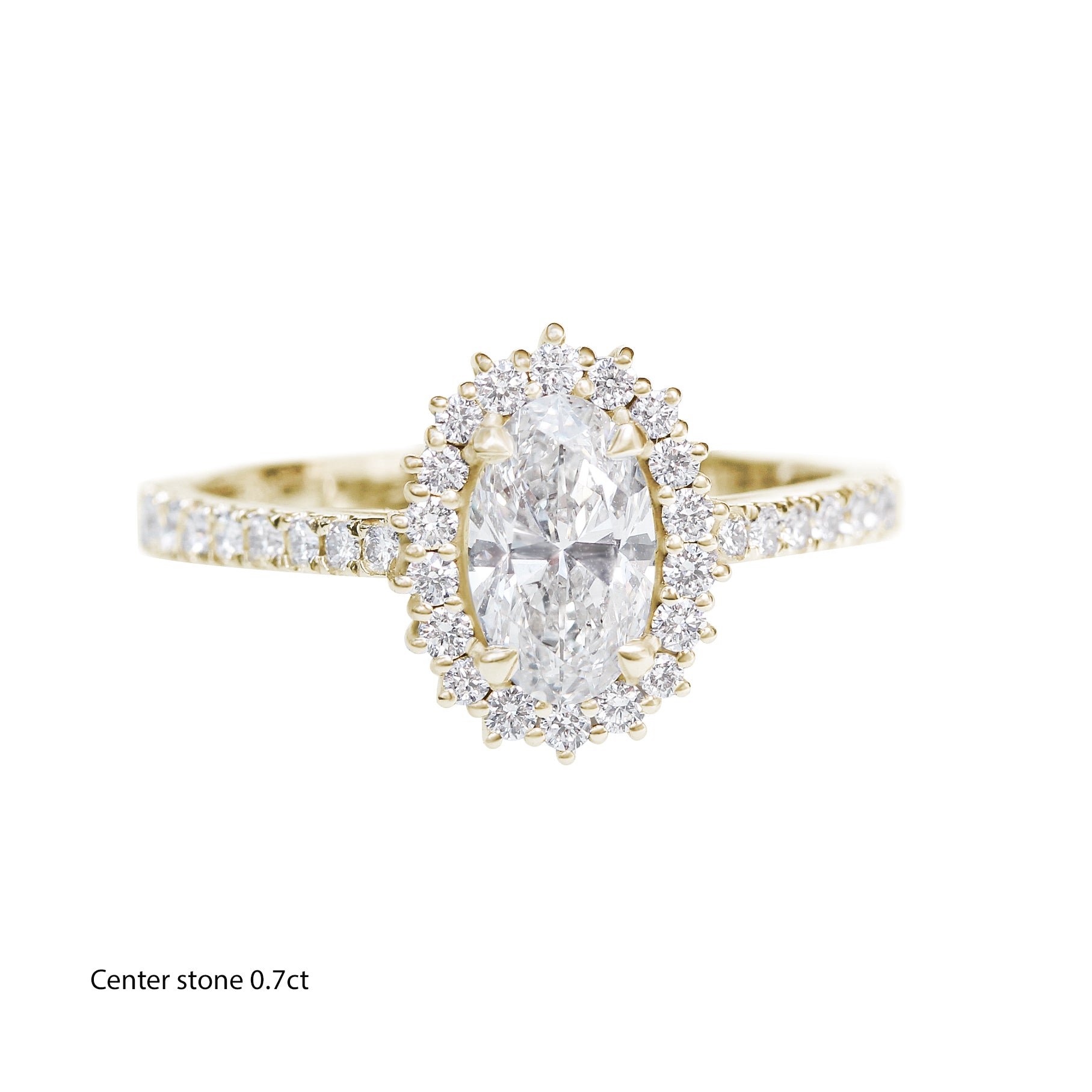 Oval Diamond Halo Engagement Ring "Nia" ♥