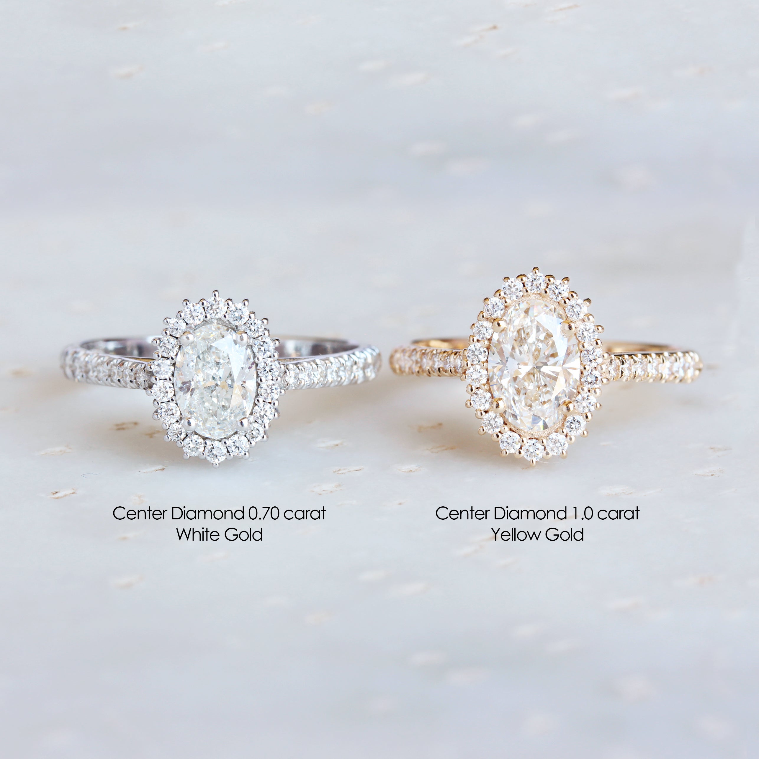 Oval Diamond Halo Engagement Ring "Nia" ♥