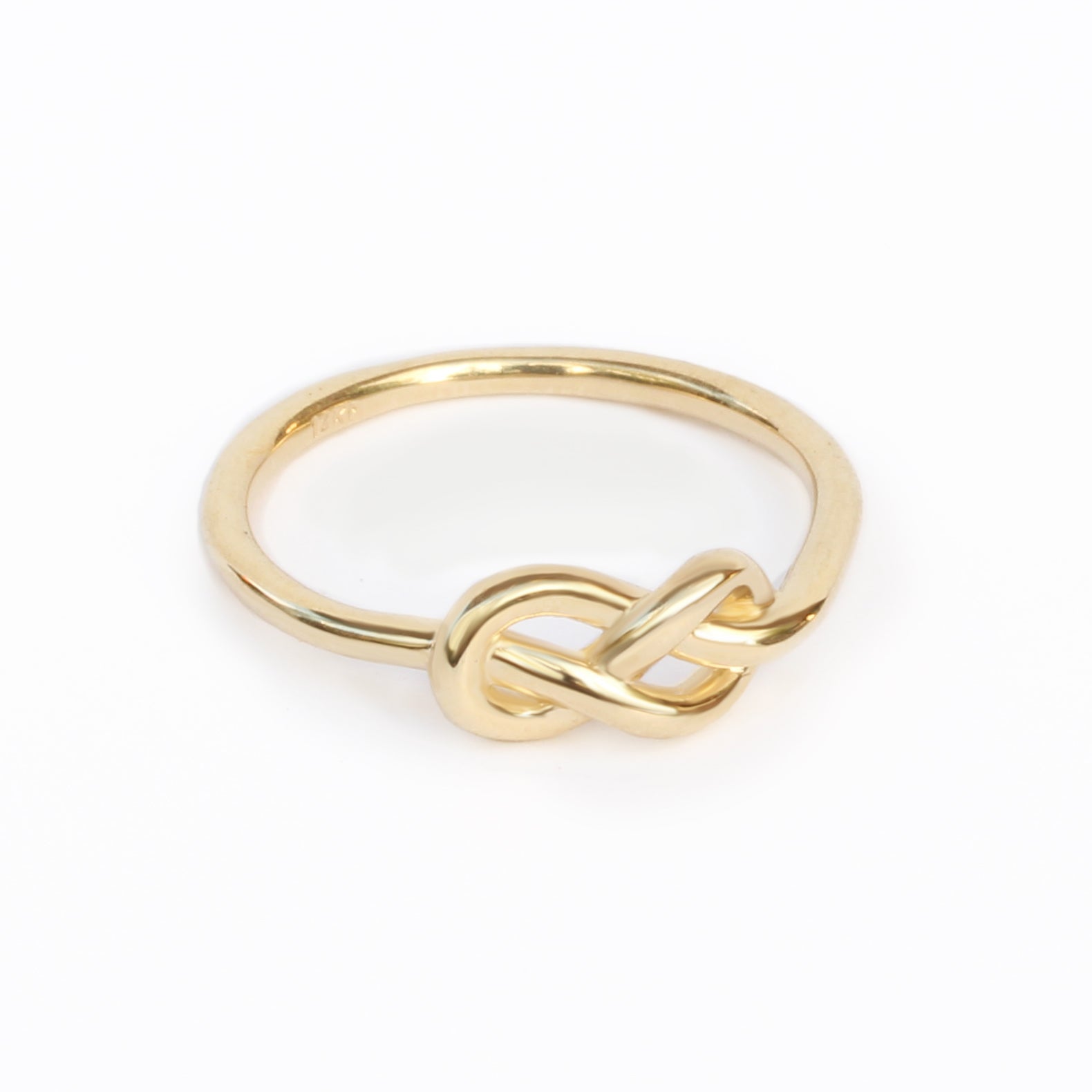 Petite Infinity Knot Gold Ring, delicate unique wedding bands Wedding Band - sillyshinydiamonds