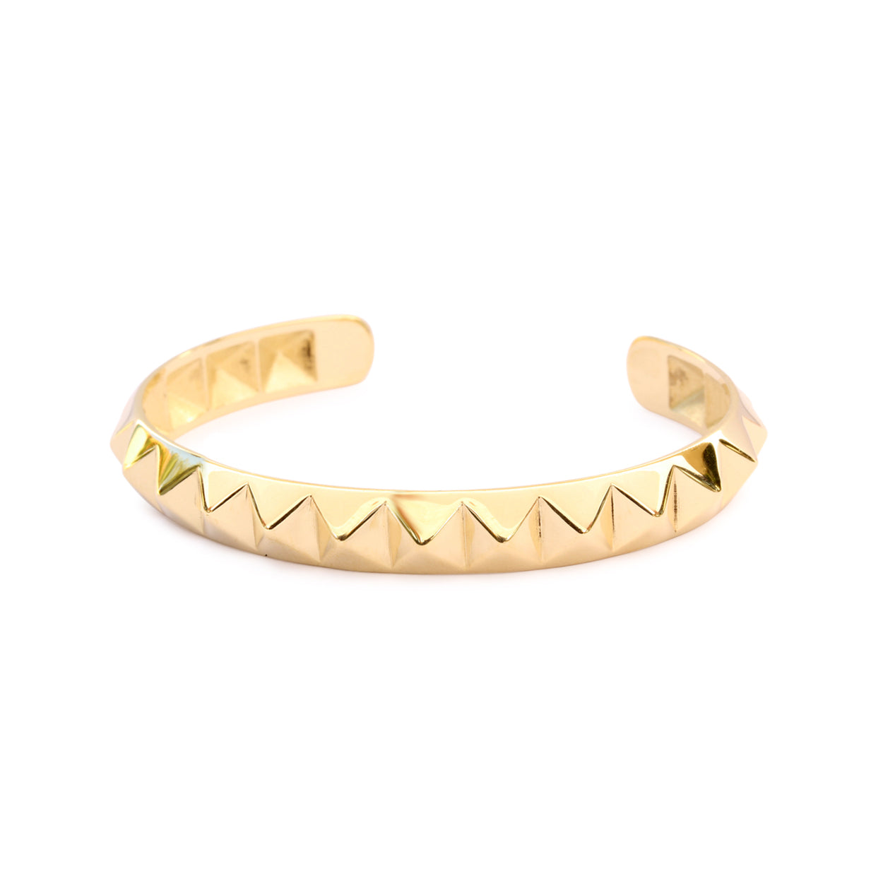 Pyramid Gold Cuff Bangle - sillyshinydiamonds