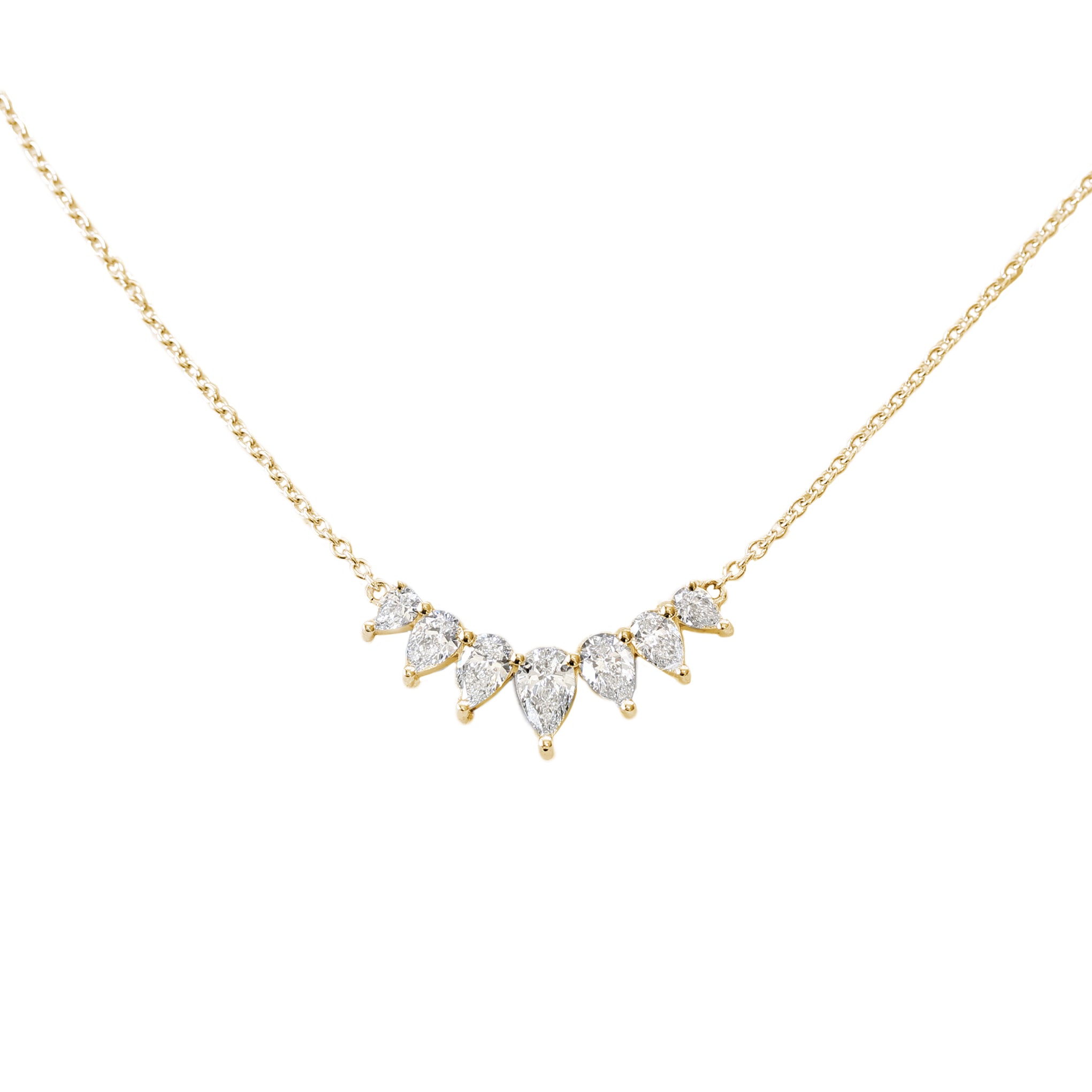 Seven of Wands - Seven Pear Diamond Necklace