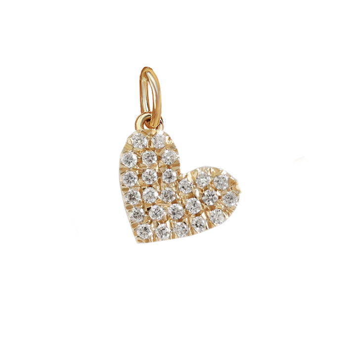 Diamond Heart Delicate Charm Bar ♥