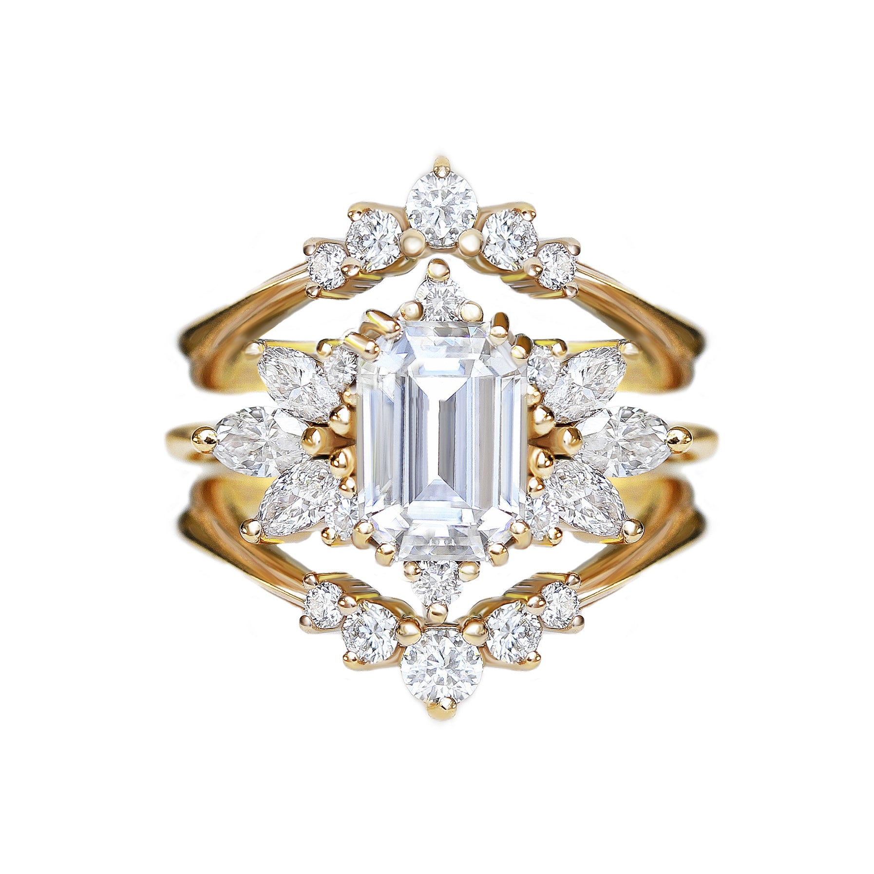 Emerald Cut Diamond Engagement Ring "Spark"