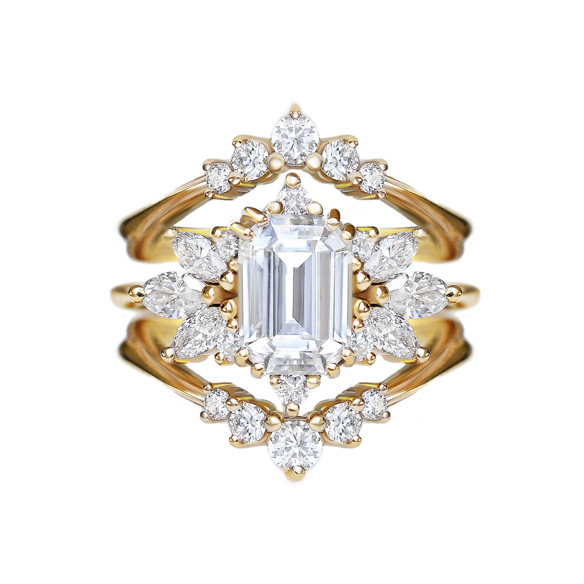 Emerald Cut Diamond Engagement Ring "Spark"