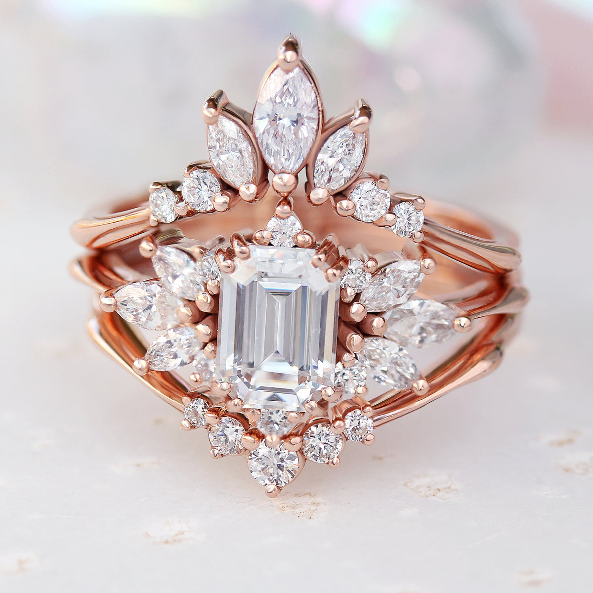 Emerald Cut Diamond Engagement Ring "Spark"