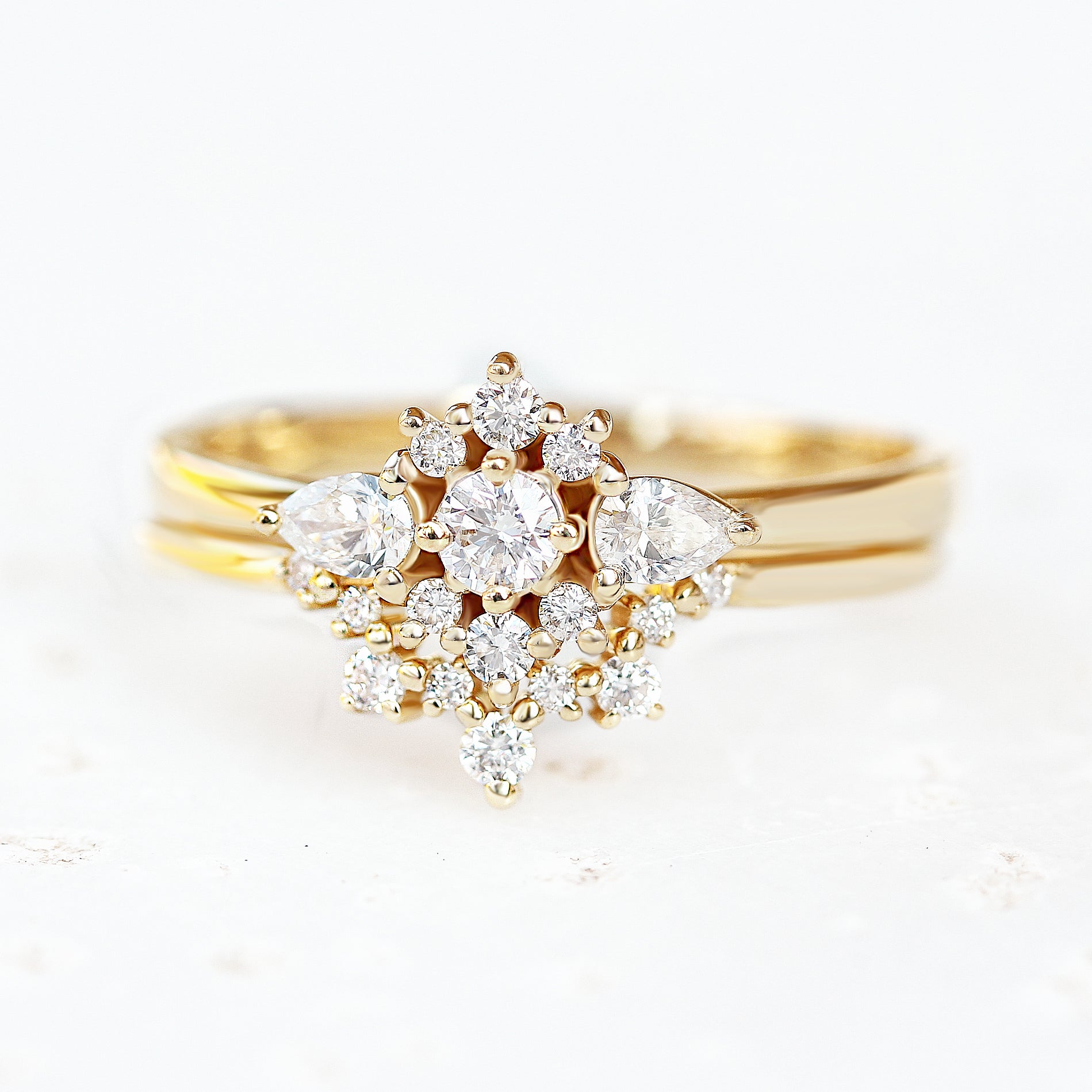 Diamond Unique Engagement Rings Set, Iris & sparktickles - sillyshinydiamonds