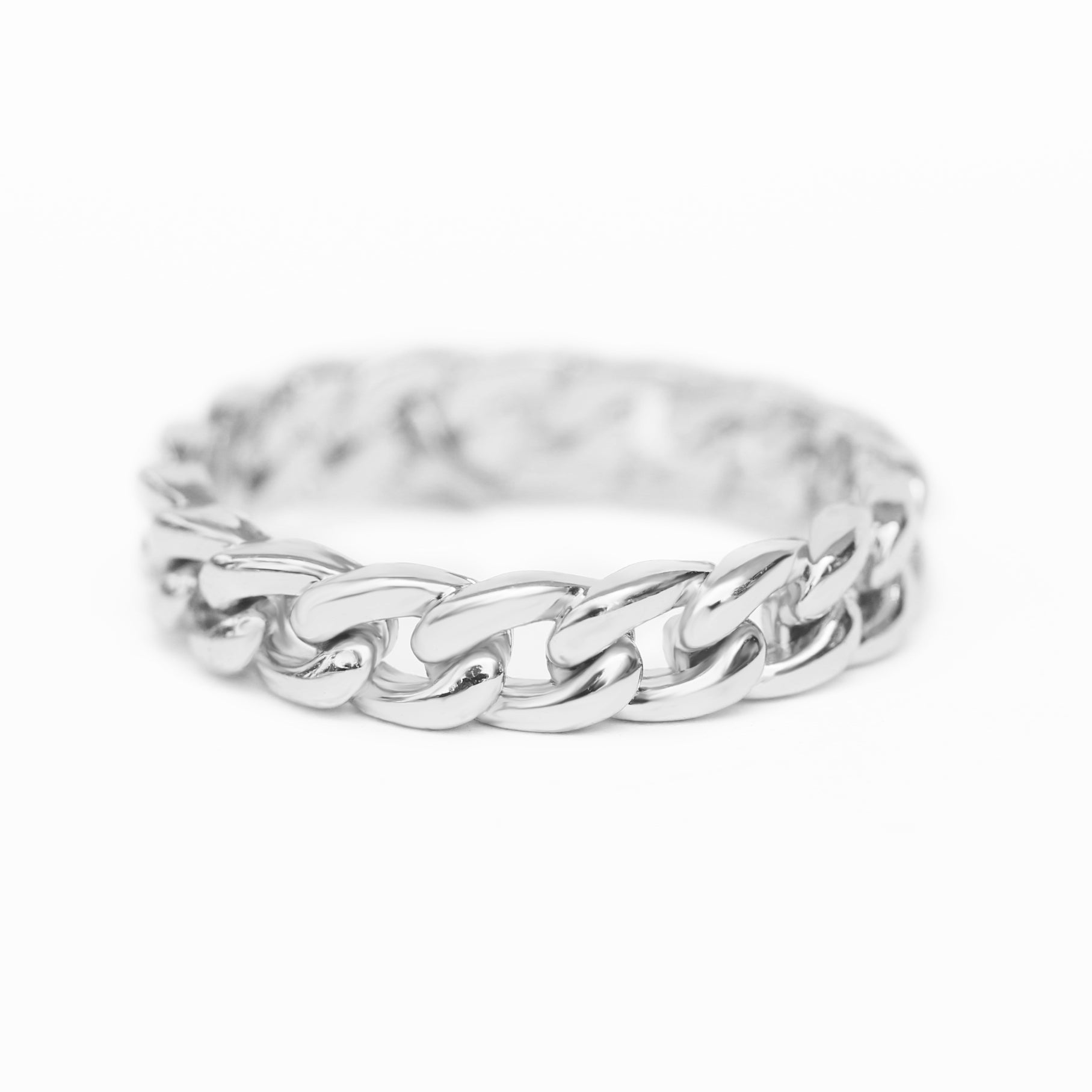 small chain wedding ring - sillyshinydiamonds