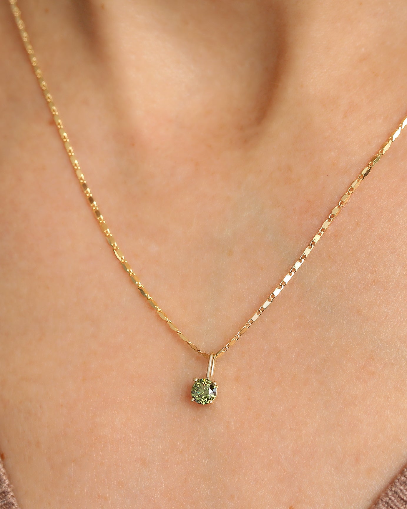 0.30CT Green Lab Diamond Round Charm, charm, pendant, necklace, green, green lab diamond, round.