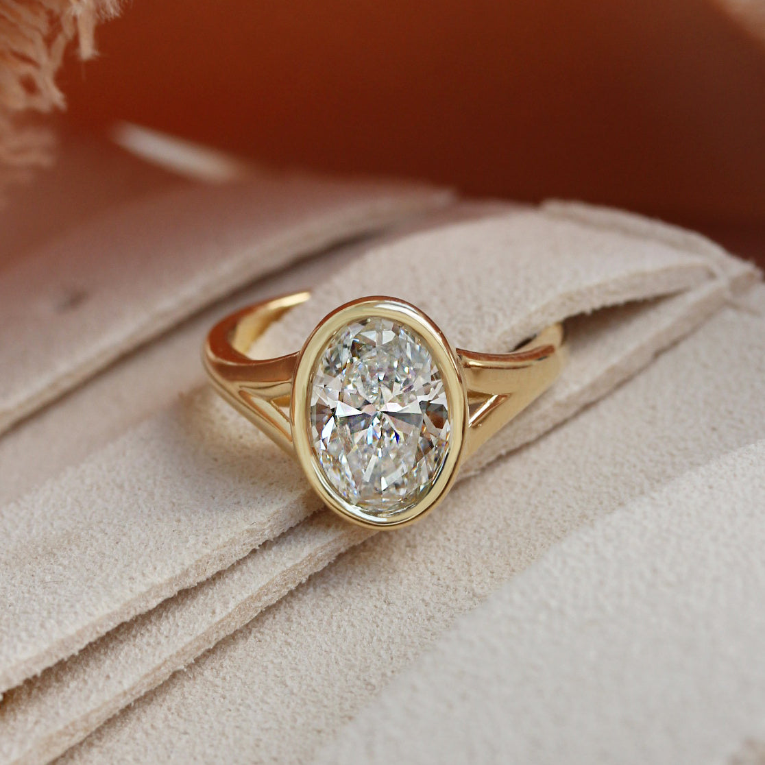 1.5CT Oval Lab Diamond Solitaire Engagement Ring, Bezel Set Split Shank, 1.5ct, oval, lab diamond, bezel set, solitaire, split shank.