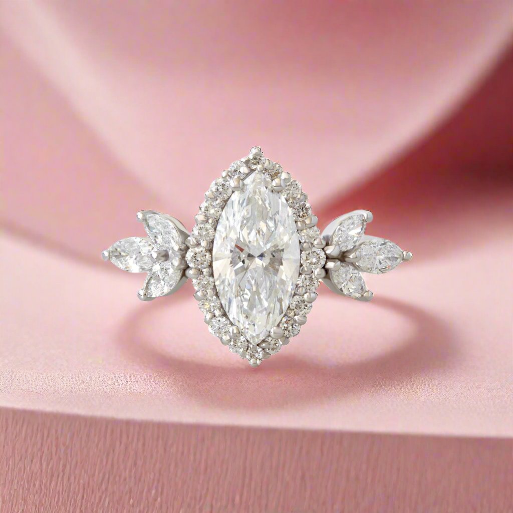 Marquise Diamonds 1.5 Carat Engagement Ring - "Megan"