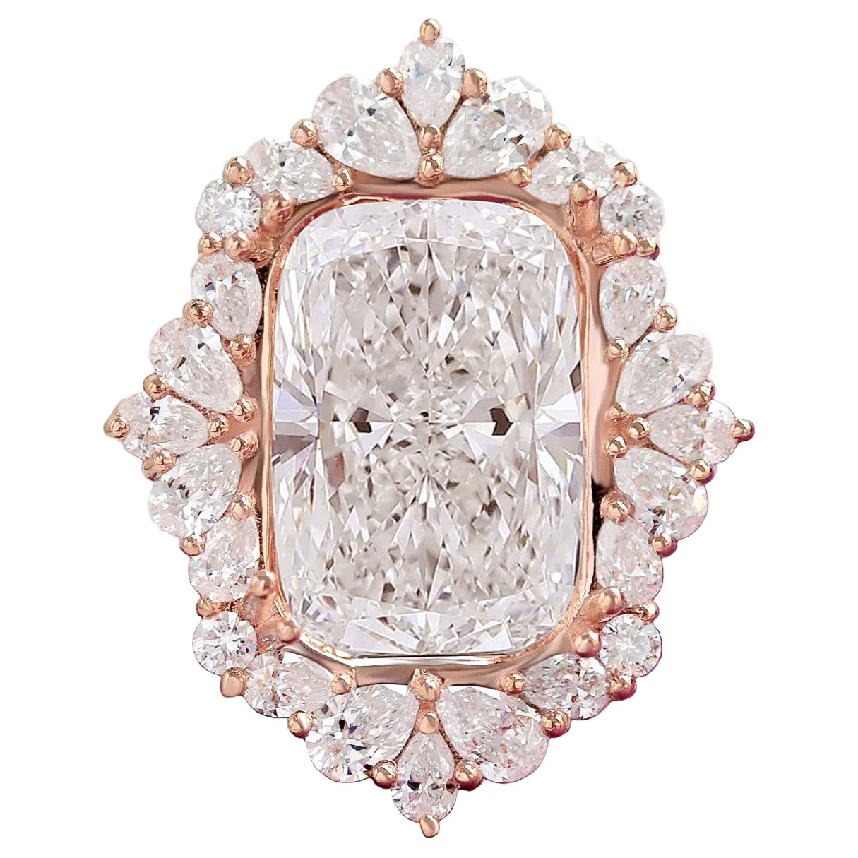 12ct large big cushion diamond statement luxury engagement ring 