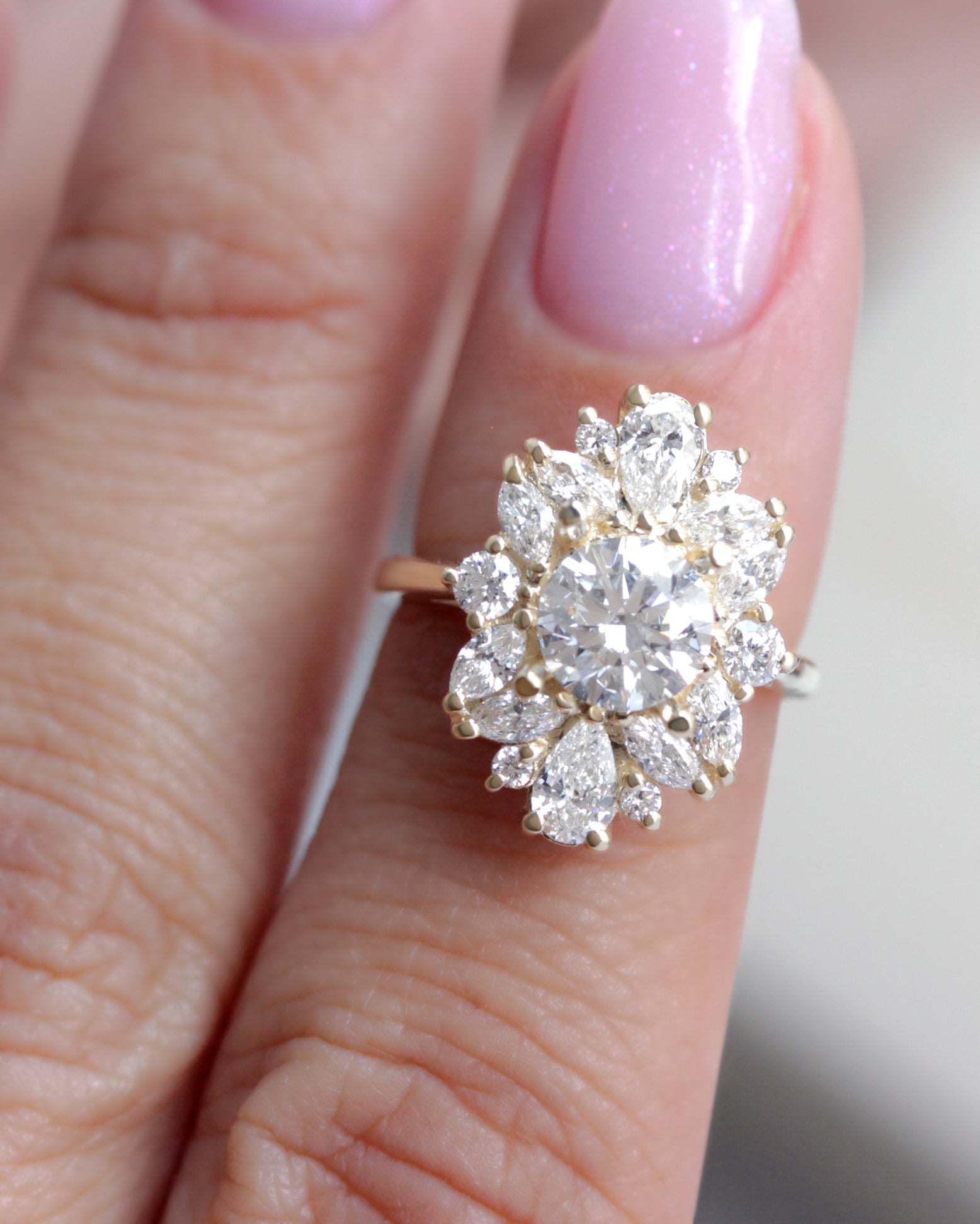 1 Carat Art Deco Unique Engagement Ring Odisea