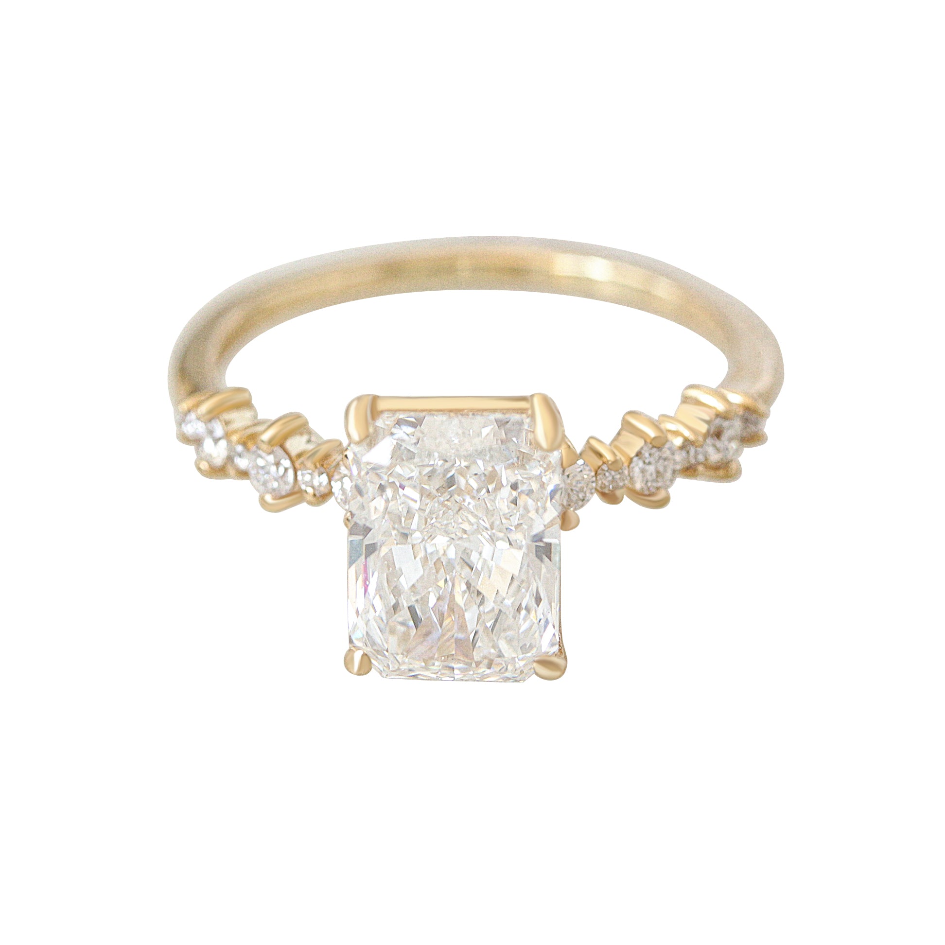 2.5ct Radiant Diamond Engagement Ring, Margo