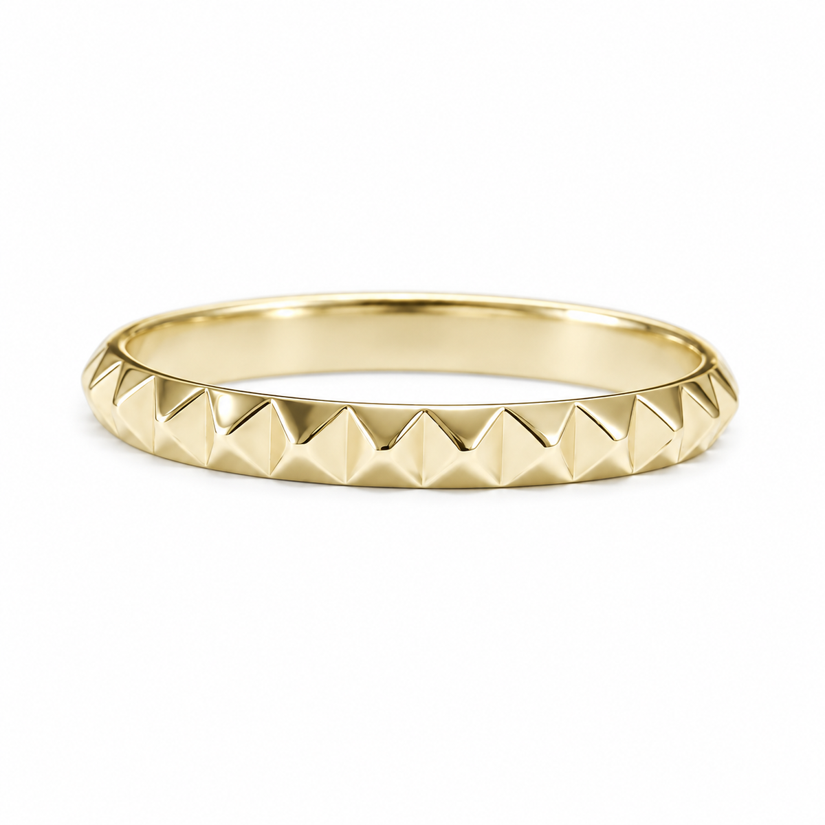 2.5mm Gold Pyramid Wedding Ring