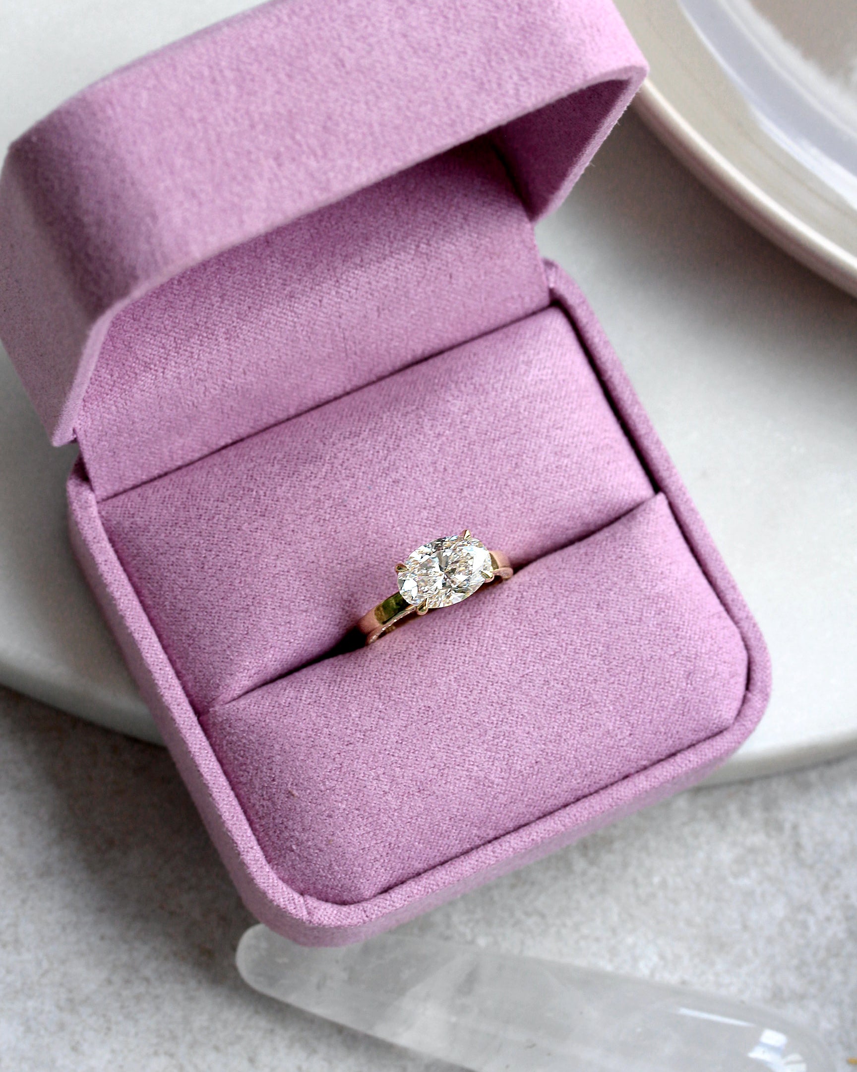 3CT Oval Lab Diamond East West Engagement Ring – Low Profile with Surprise Hidden Eternity Band, 3ct oval lab diamond set East west, low profile, surprise and hidden eternity engagement ring