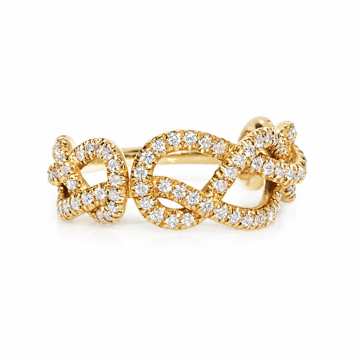 3 Infinity Love Knots Diamond Ring