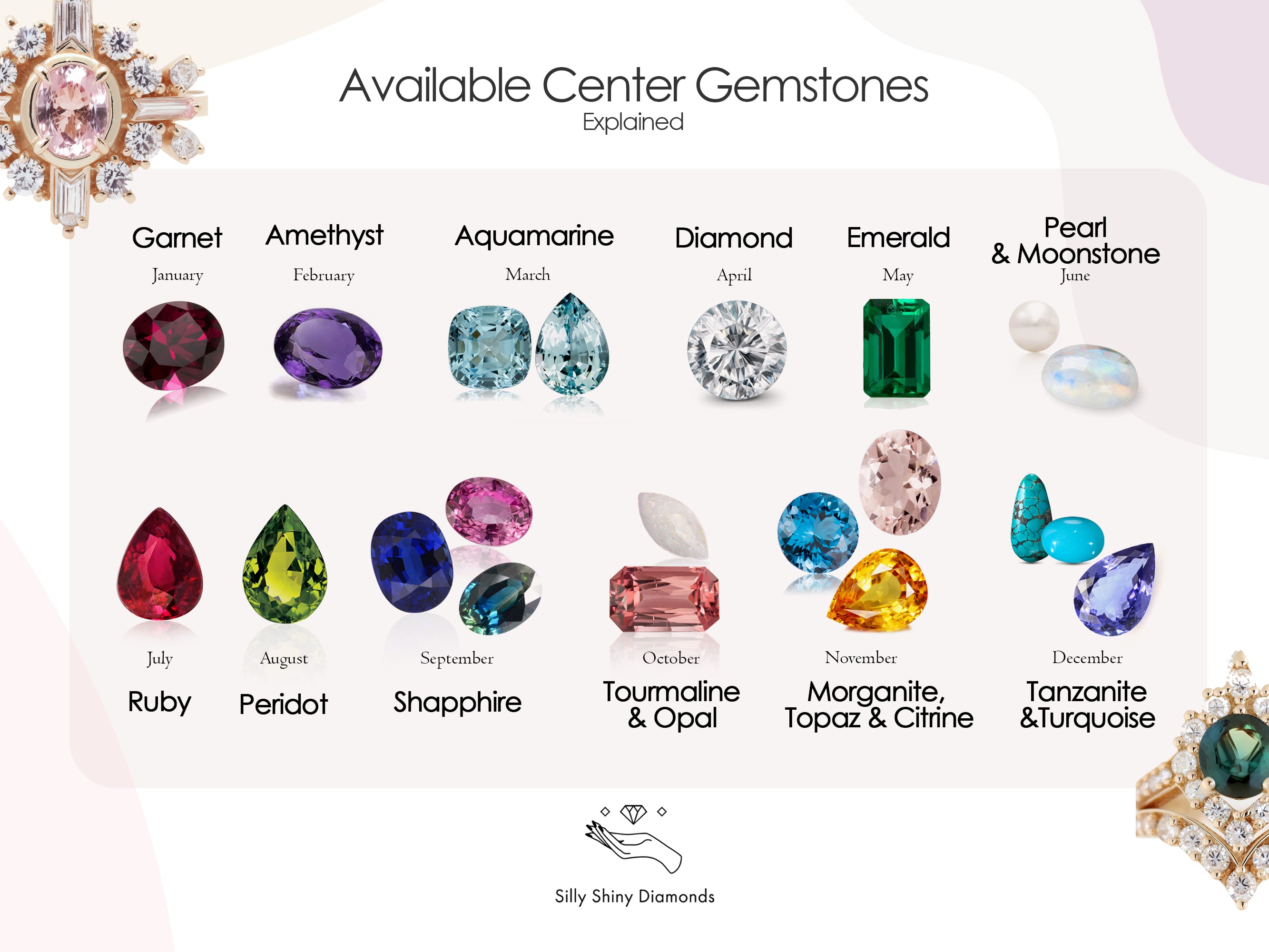 Pear Gemstone Flowers Stud Colorful Earrings ♥