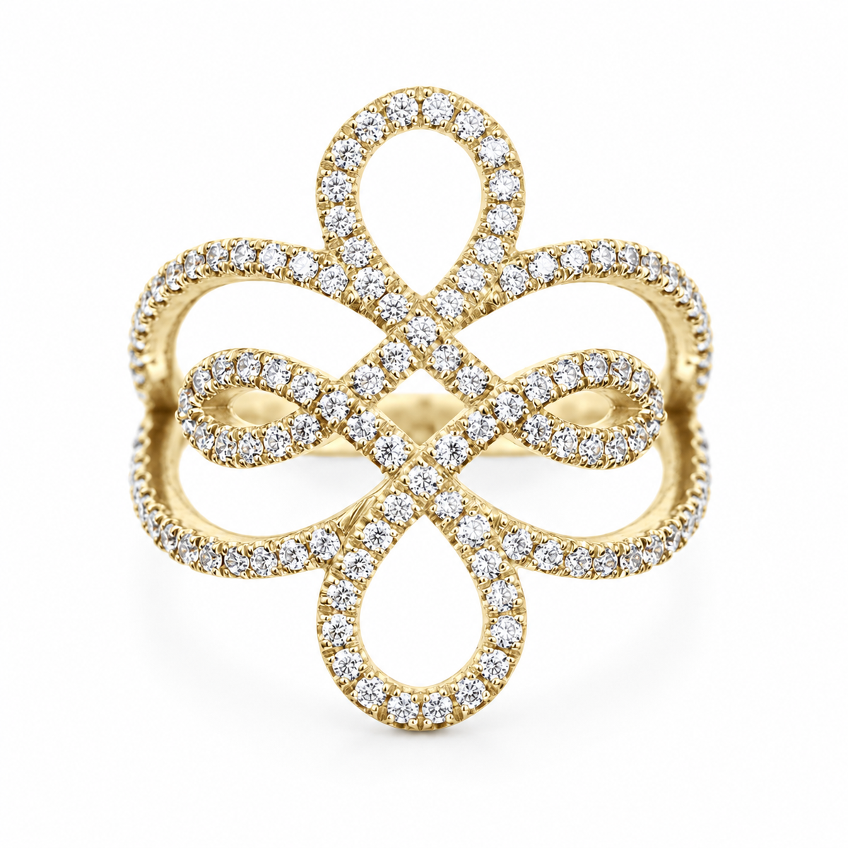 Belle Lace Statement Wide Diamond Ring