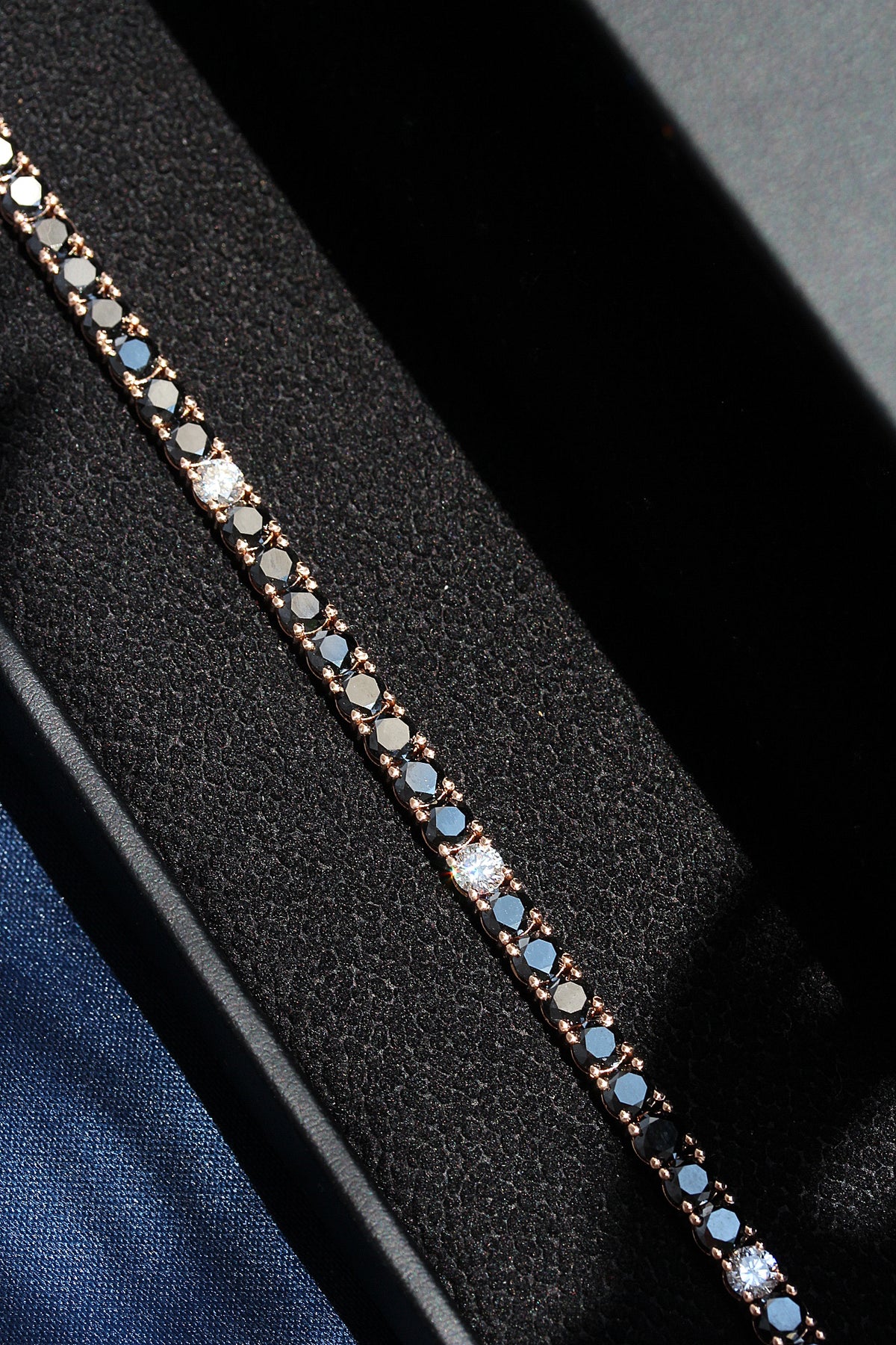 Black Diamond Tennis Bracelet, men jewelry, tennis bracelet, black diamonds