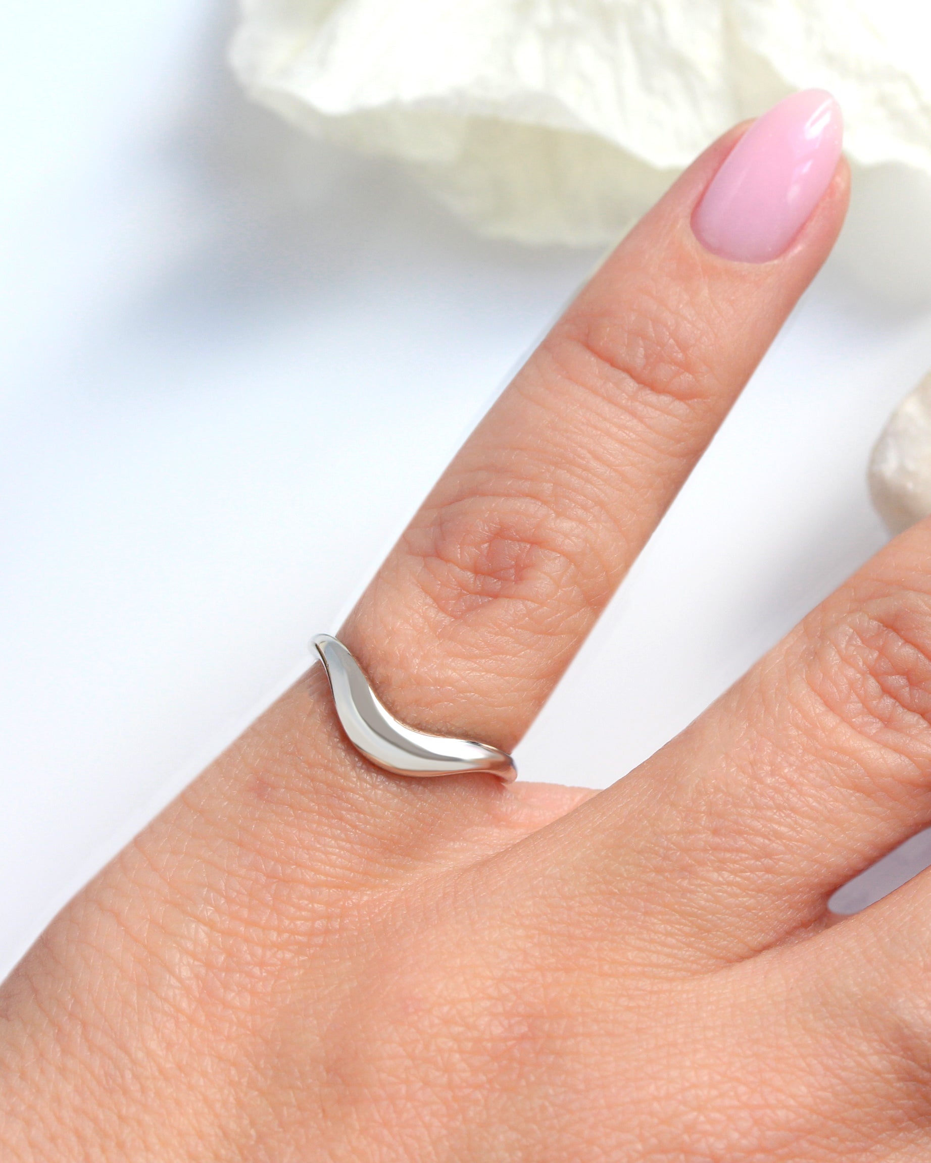 Curve Wide Bold Gold Wedding Ring