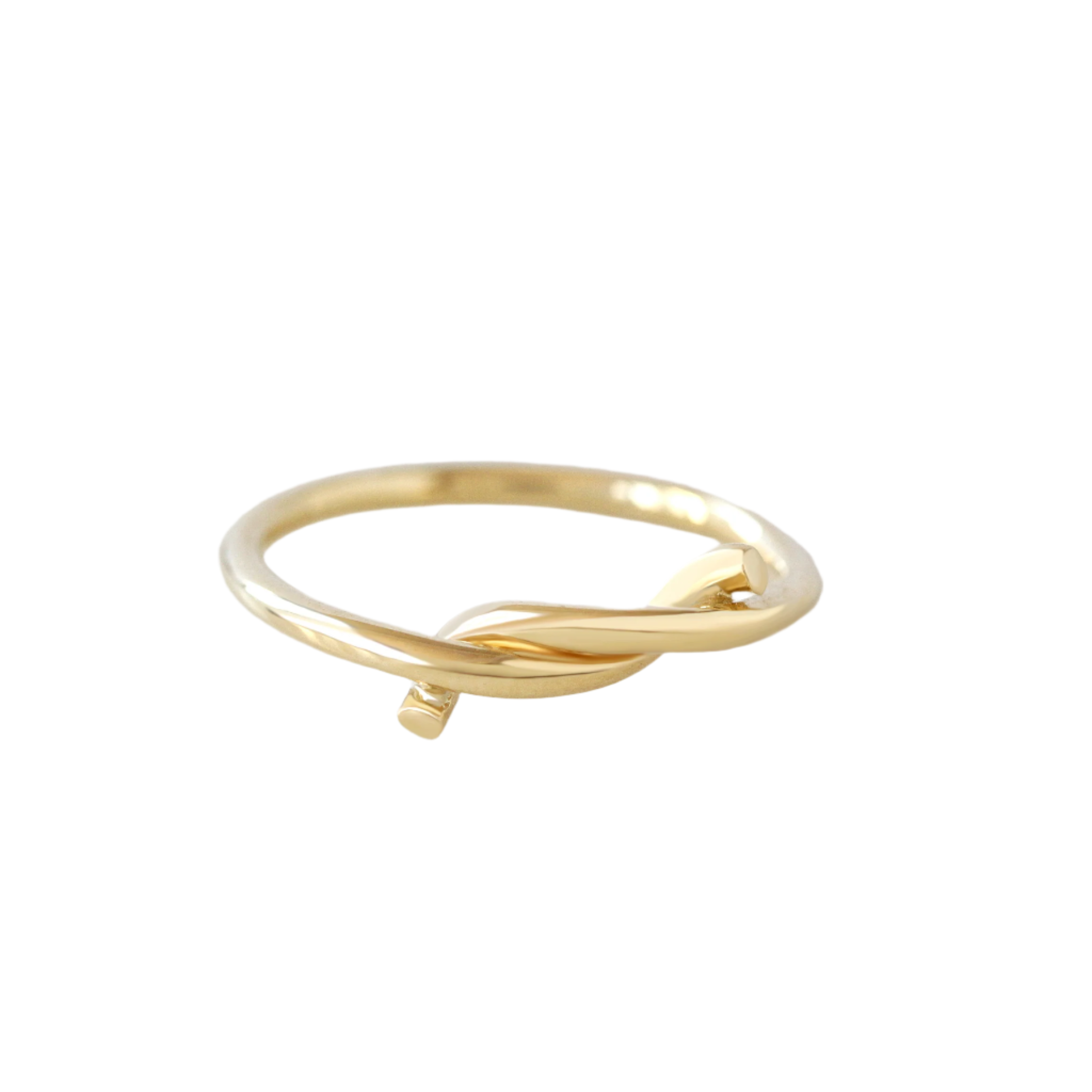 Delicate Twisted Knot Thumb Ring – Minimalist Knot Ring for Index or Wedding Band