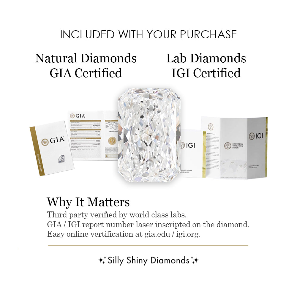 Radiant Cut Halo Diamond Three Rings Wedding Set - "Radiant soul"