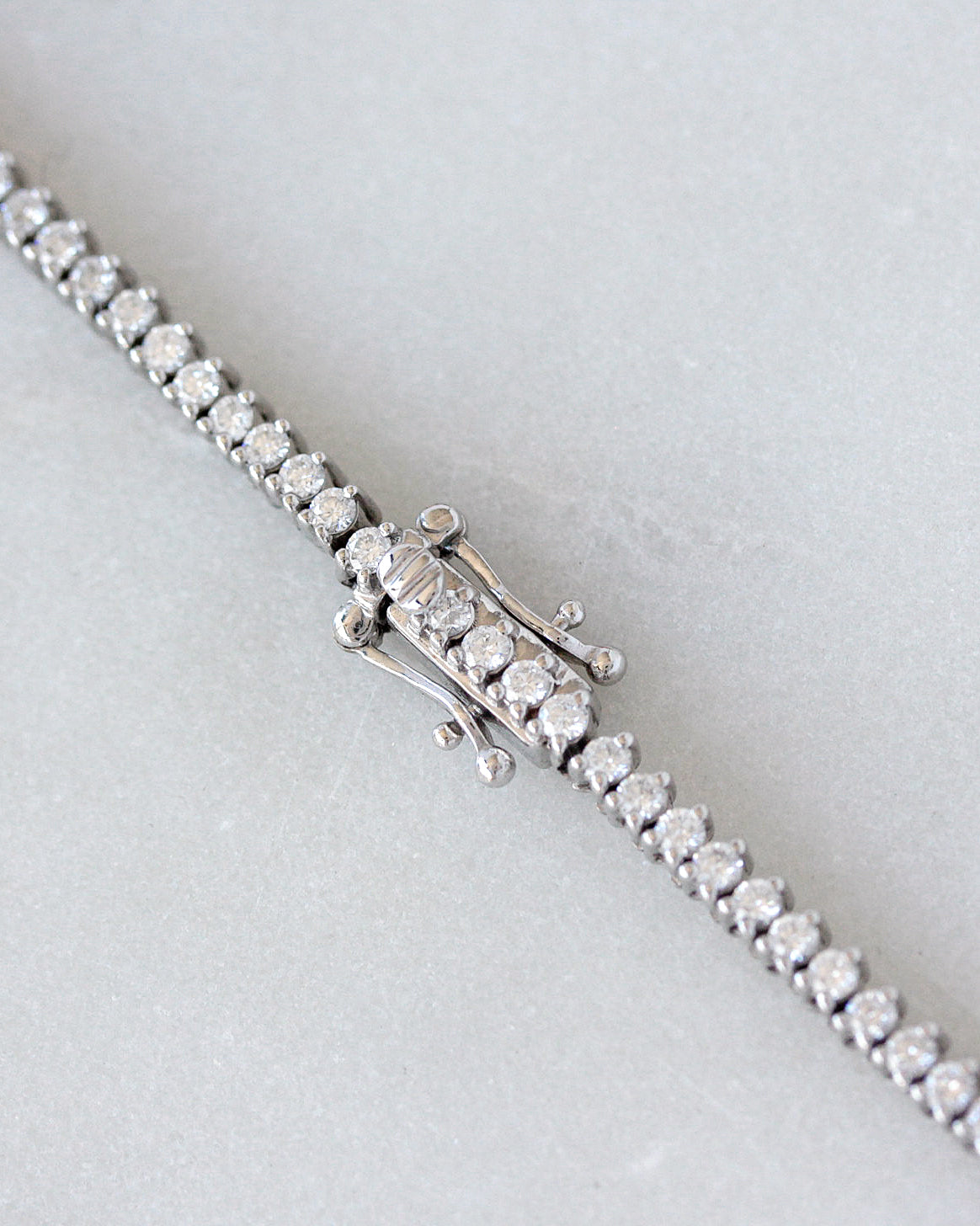 Graduate Tennis Diamond Necklace Collier 7.5CT with 42cm Chain, graduated diamond collier, tennis necklace, push presant, anniversary gift, elegant diamond necklace
