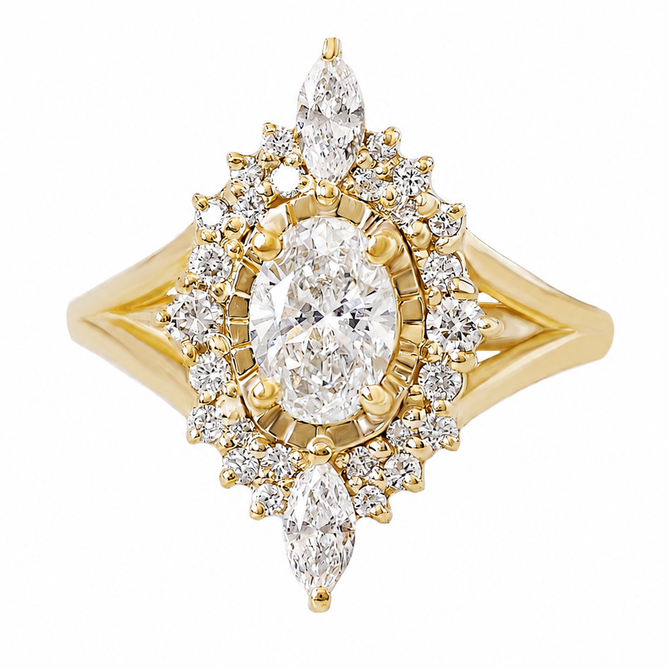 The Starlight Oval Diamond Engagement Ring