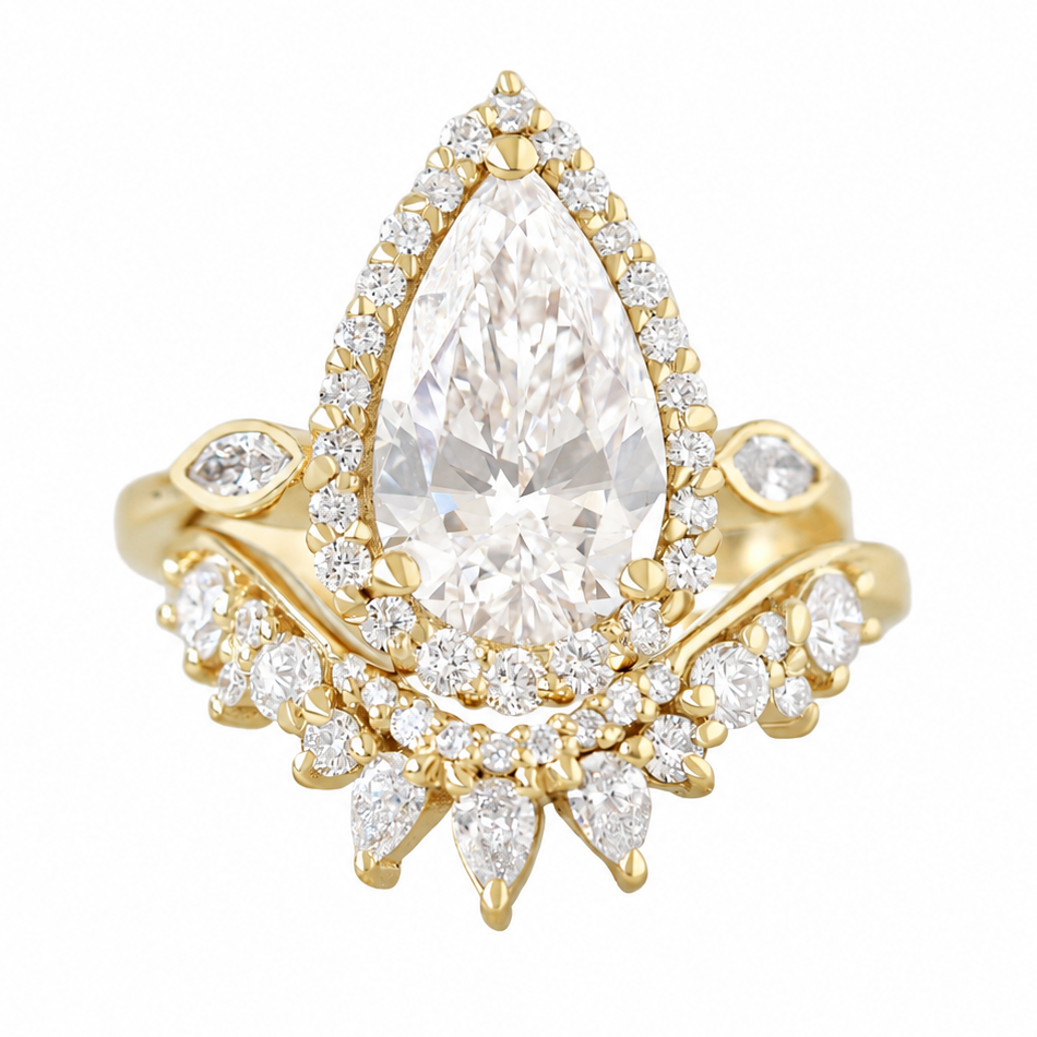 Marquise Diamonds 1.5 קרט, מסגרת טבעת אירוסין ייחודית Alicent